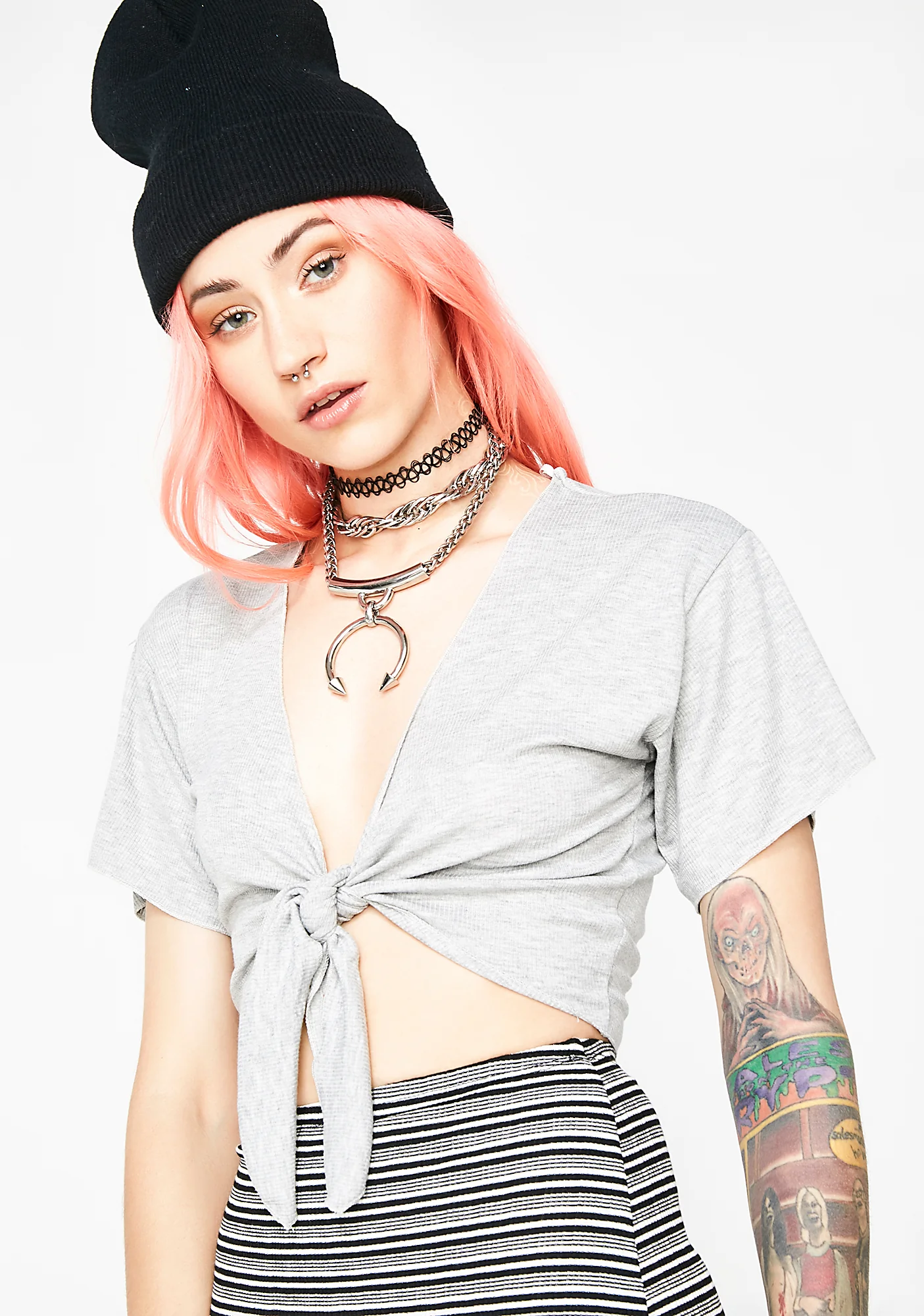 Stoned Knot Fooled Crop Top - Image 5