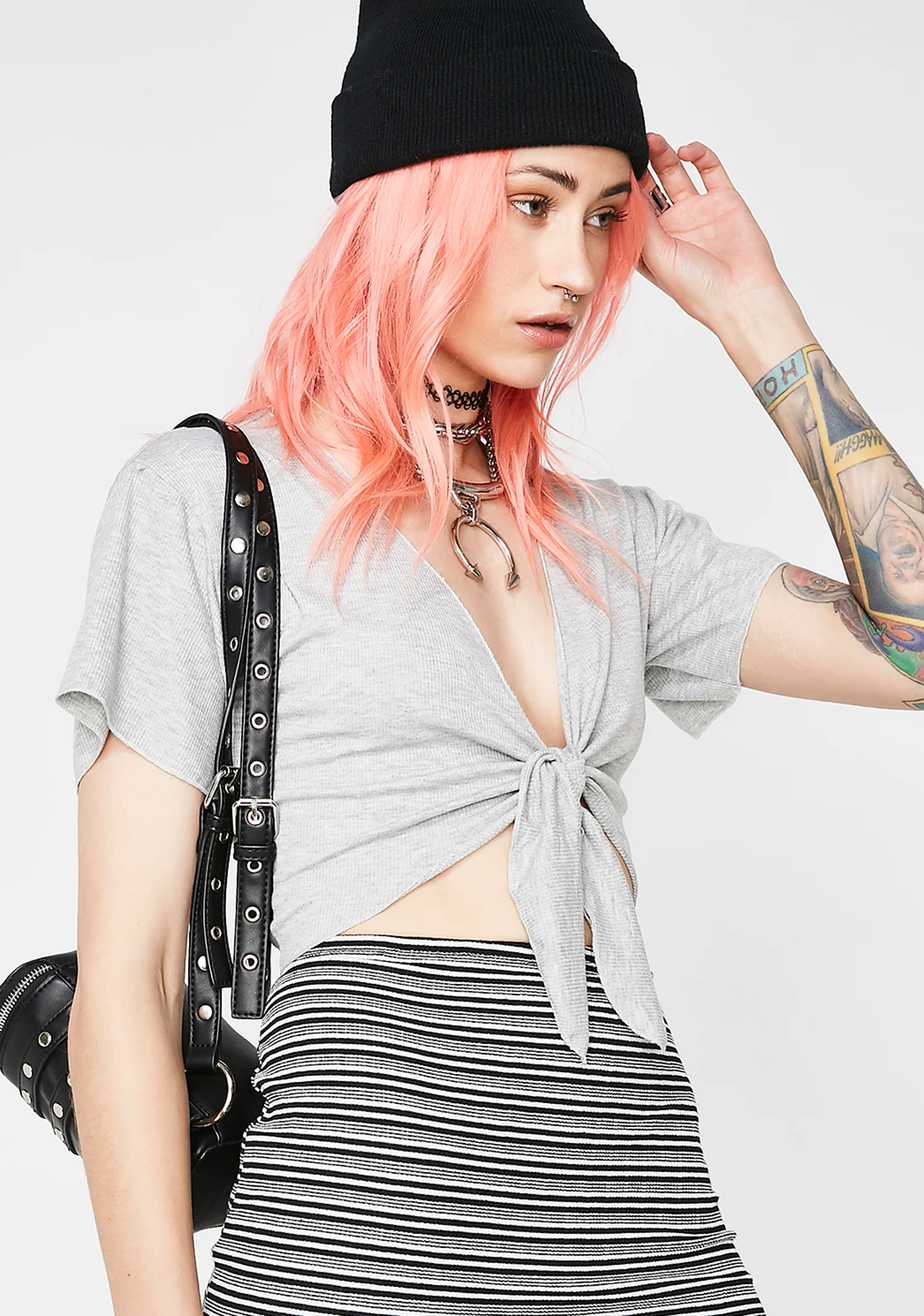 Stoned Knot Fooled Crop Top - Image 6