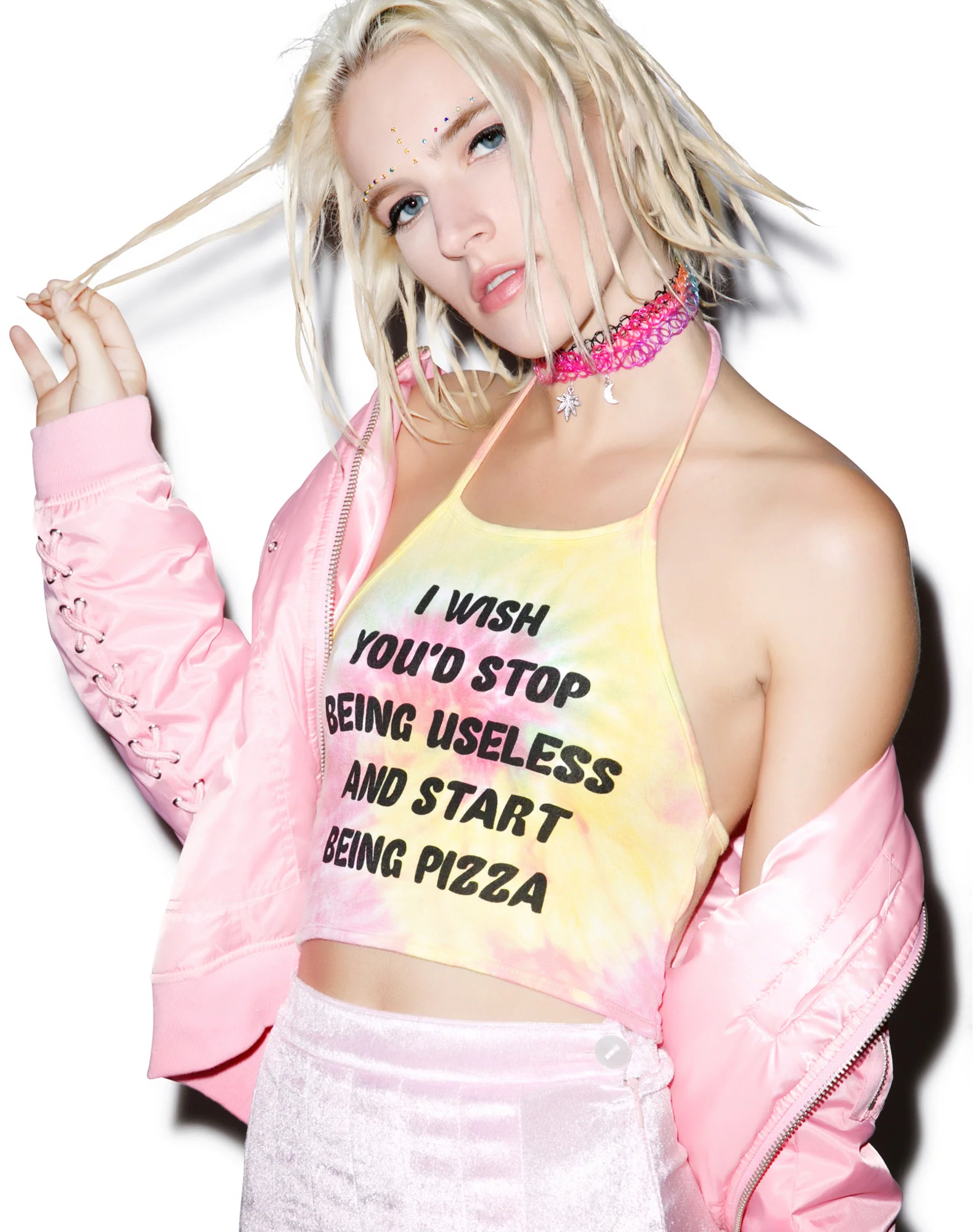Stop Being Useless Tie Dye Halter - Image 4