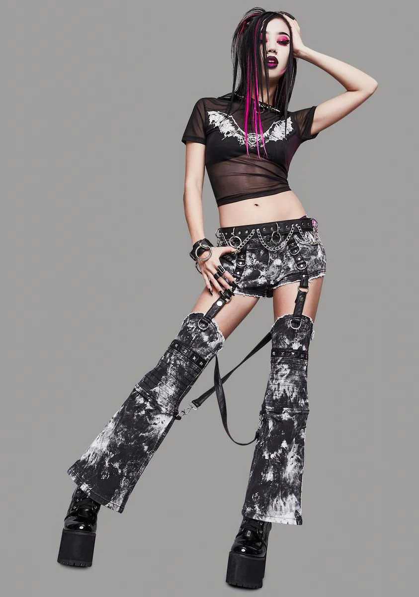 Straight From Hell Mesh Crop Tee - Image 3