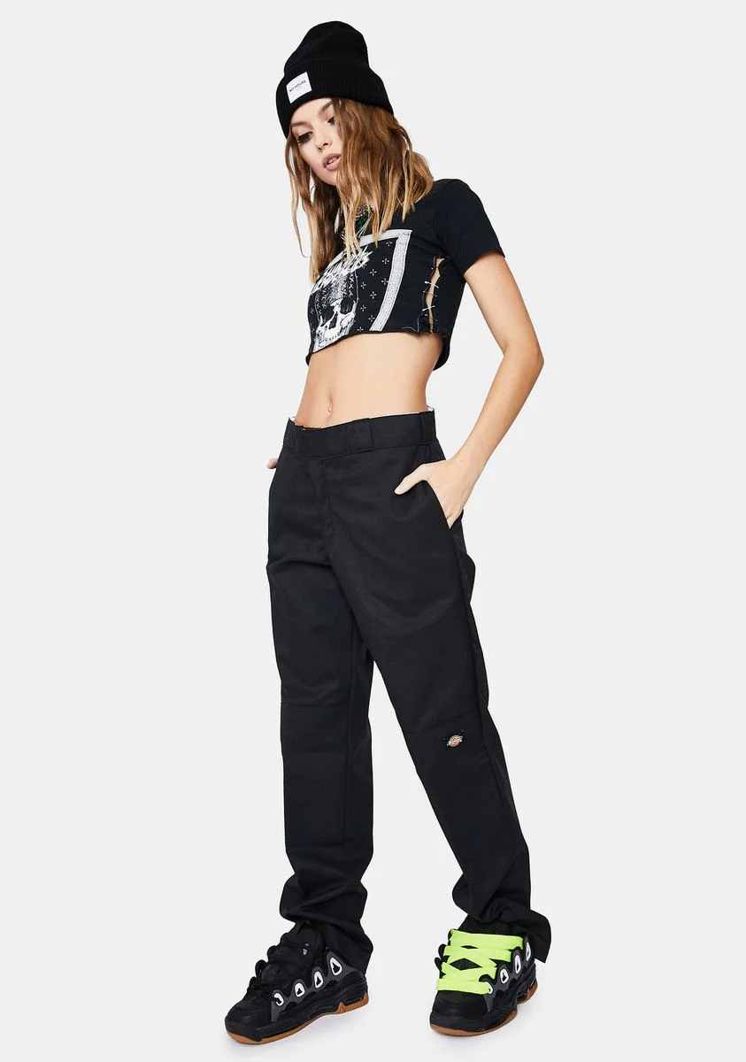 Straight Twill Double Knee Work Pants - Image 2