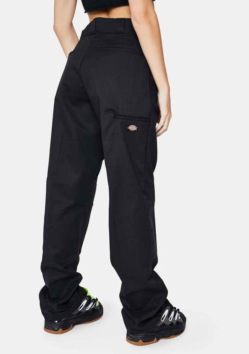 Straight Twill Double Knee Work Pants - Image 4