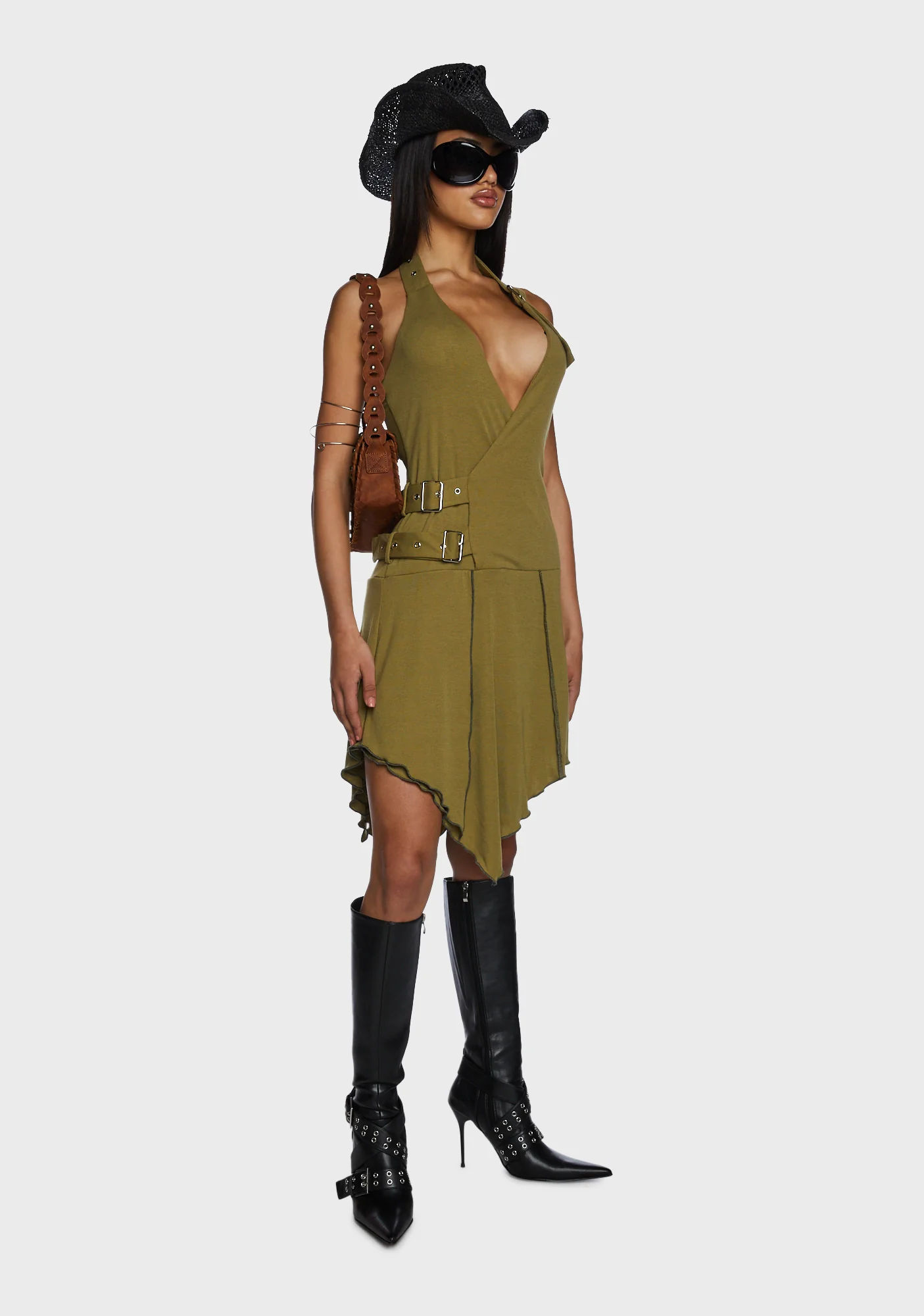 Stranded Halter Neck Dress - Image 5