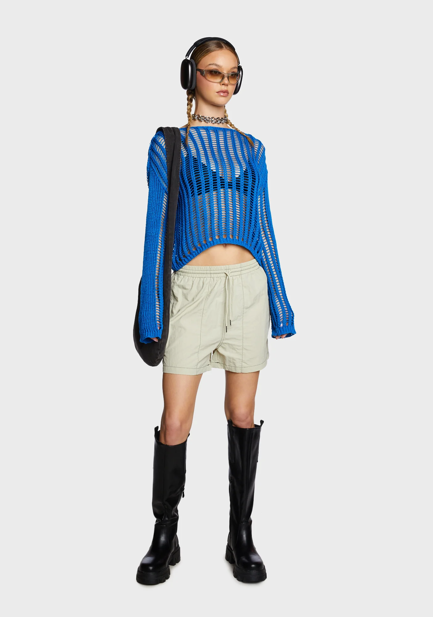 Strange Days Knit Sweater - Blue - Image 2