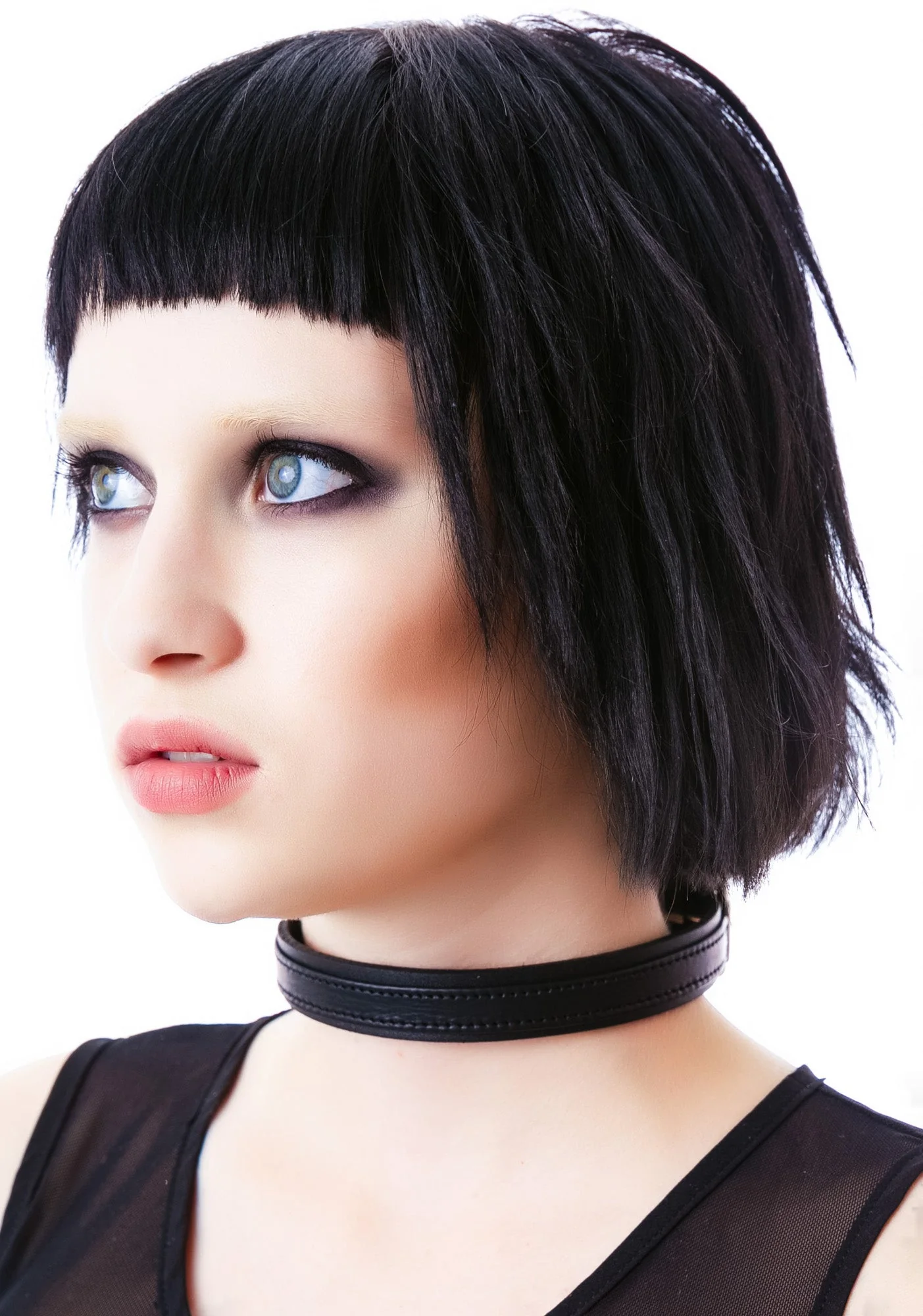 Strap Tease Leather Choker - Red - Image 15