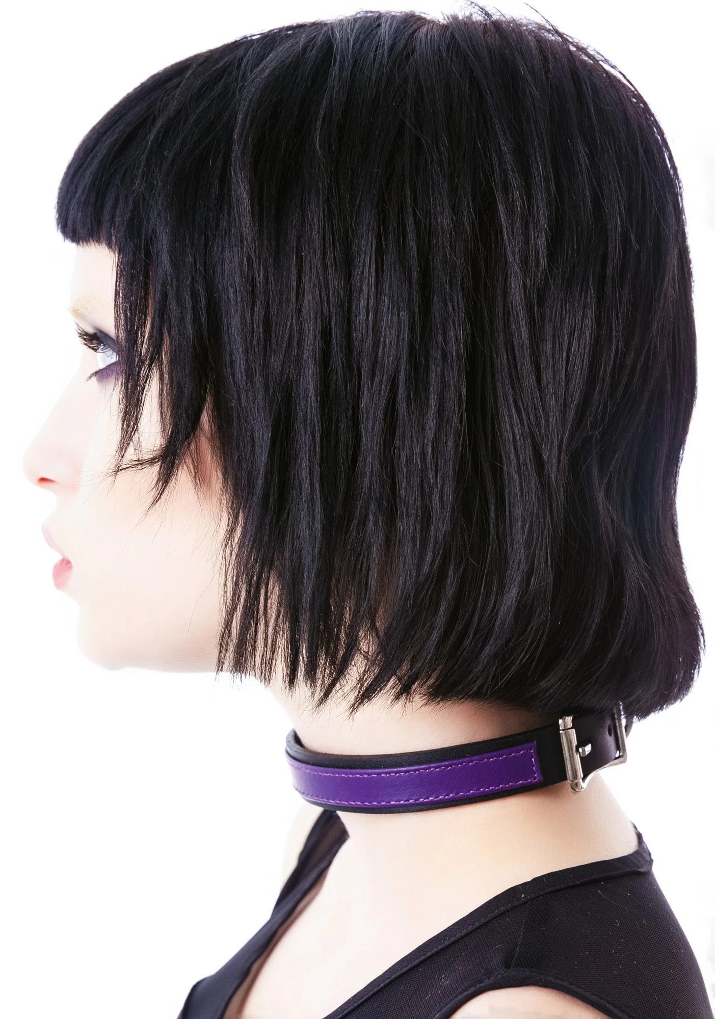 Strap Tease Leather Choker - Red - Image 20