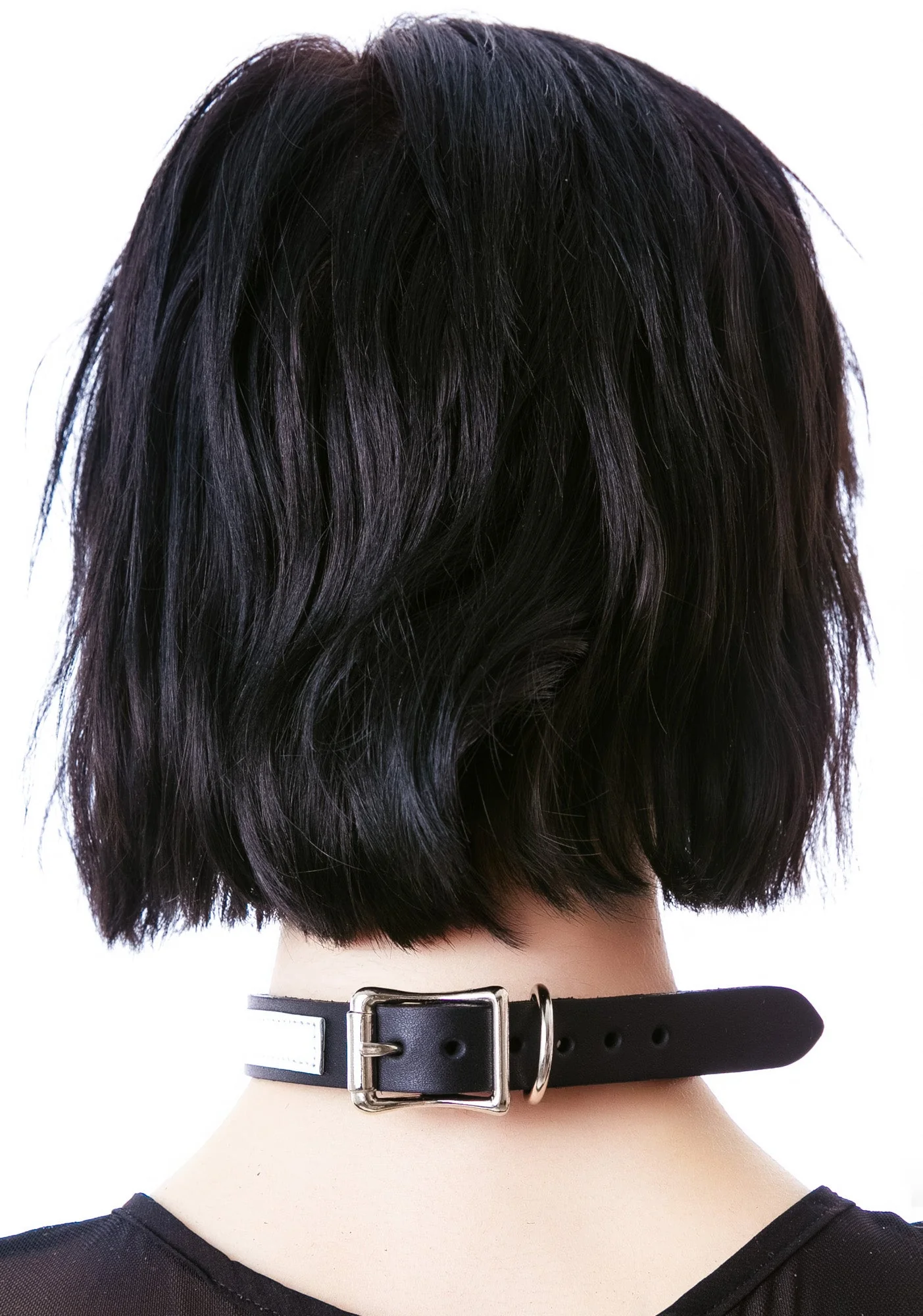 Strap Tease Leather Choker - Red - Image 4