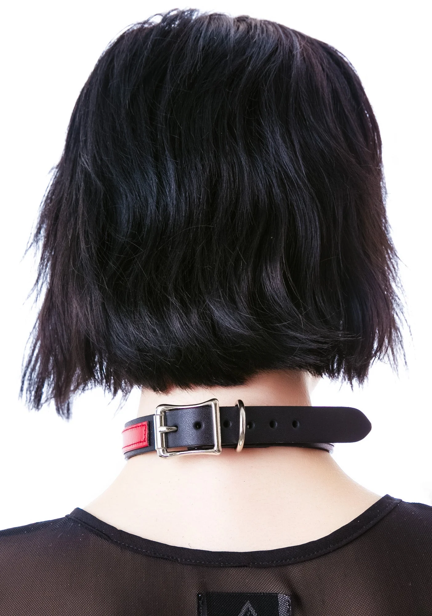 Strap Tease Leather Choker - Purple - Image 9