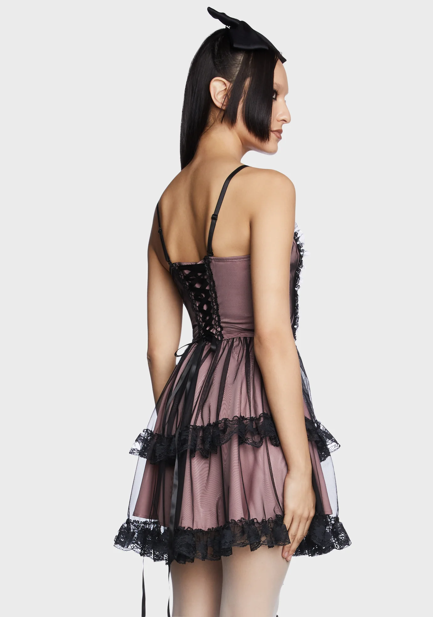 Strapless Tiered Mini Dress - Image 5