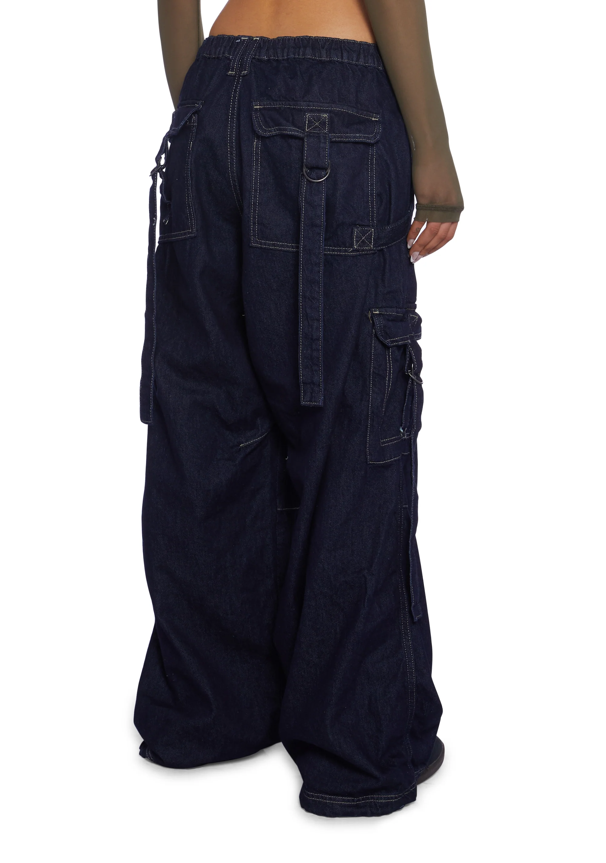 Strappy Cargo Jeans - Image 4