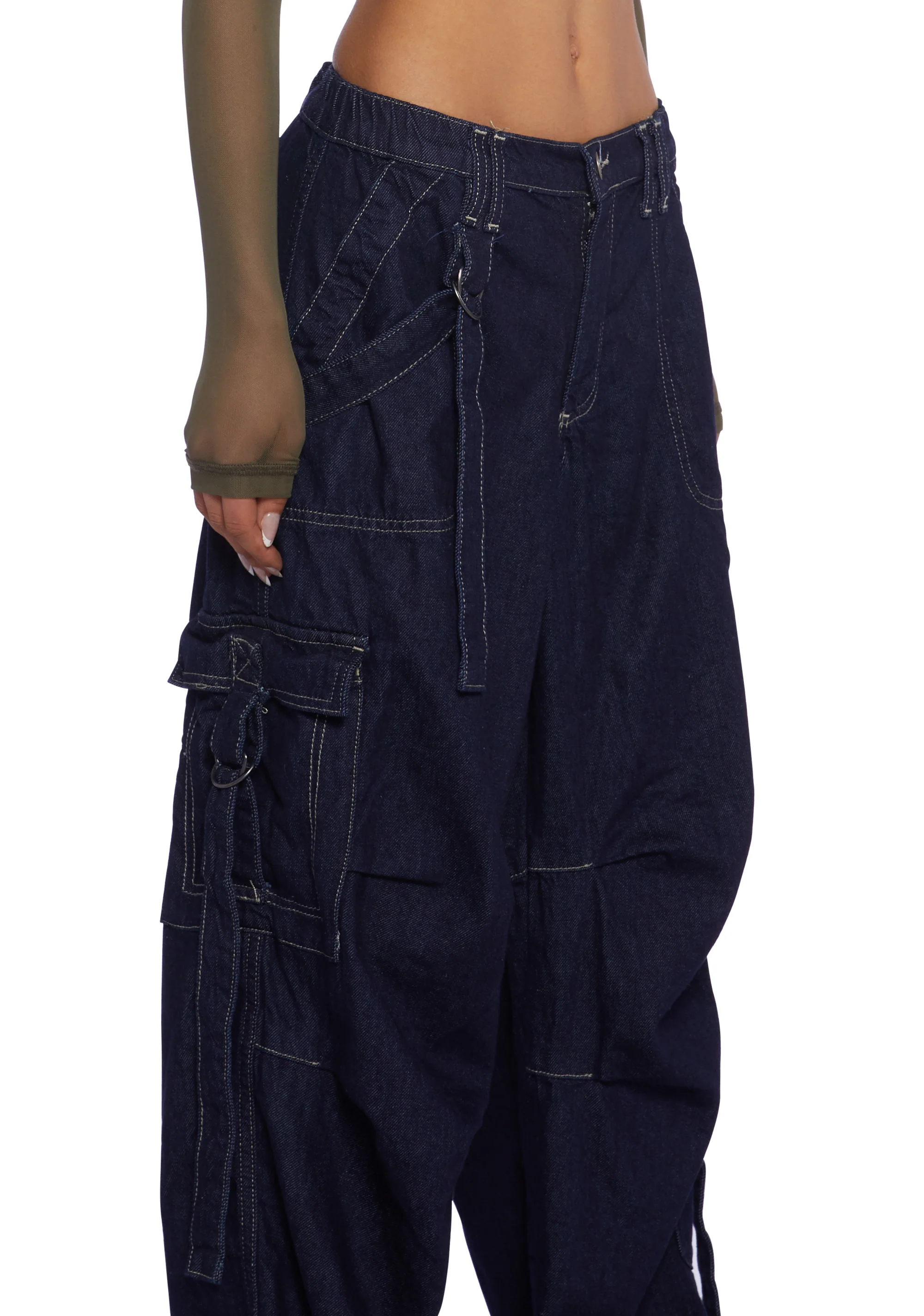 Strappy Cargo Jeans - Image 5