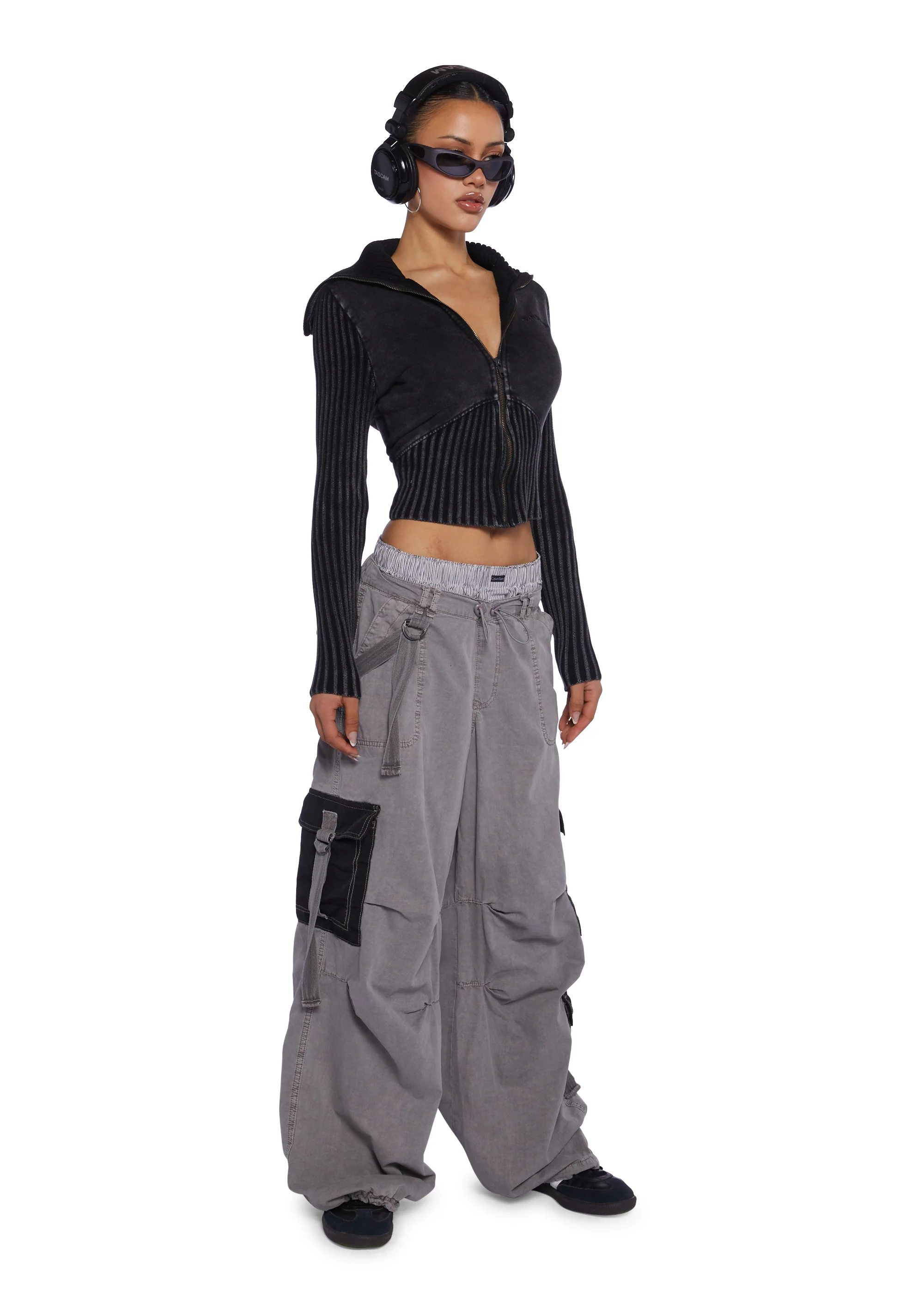 Strappy Cargo Mix Pants - Image 2