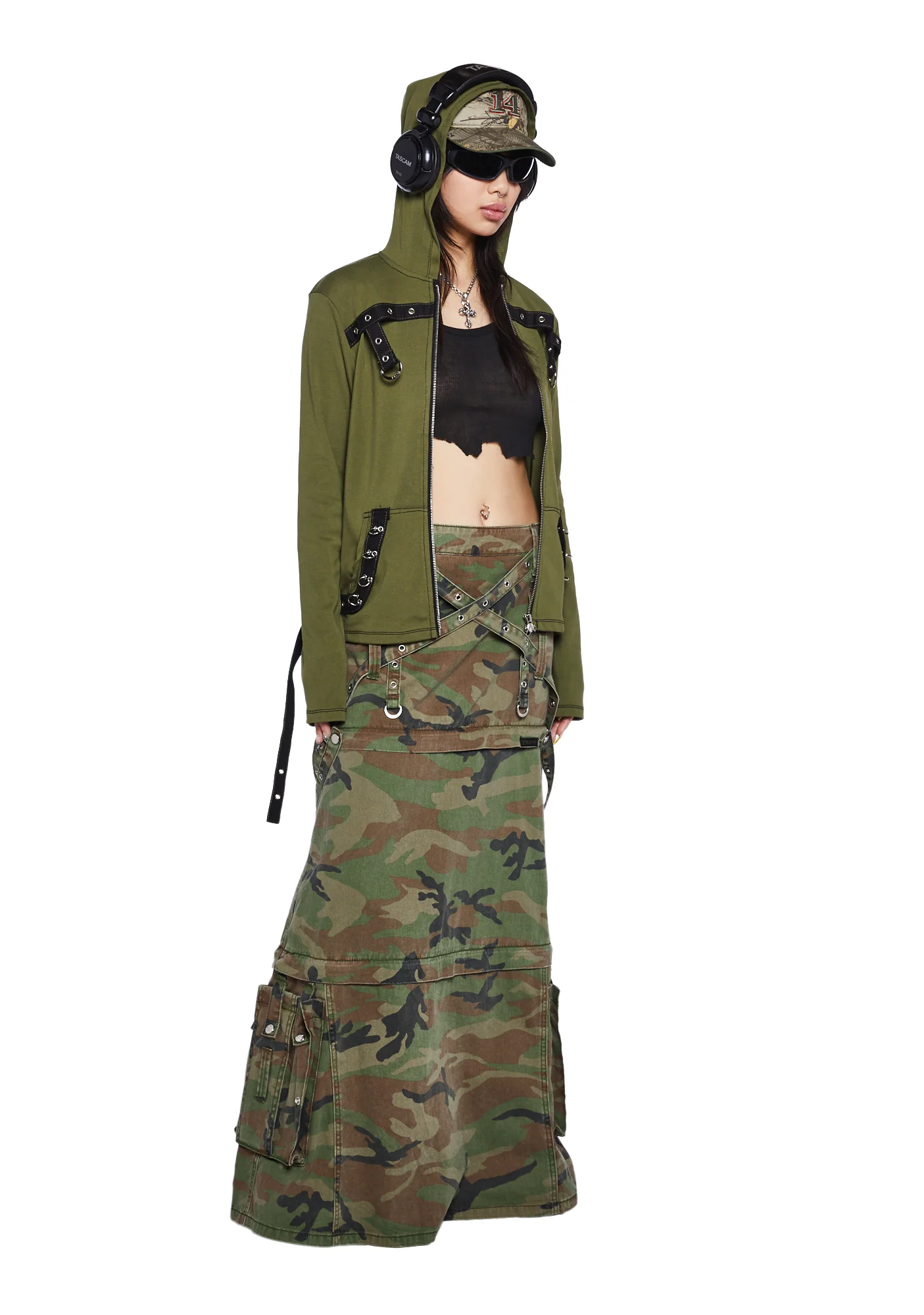 Strappy Zip-Up Hoodie - Image 2
