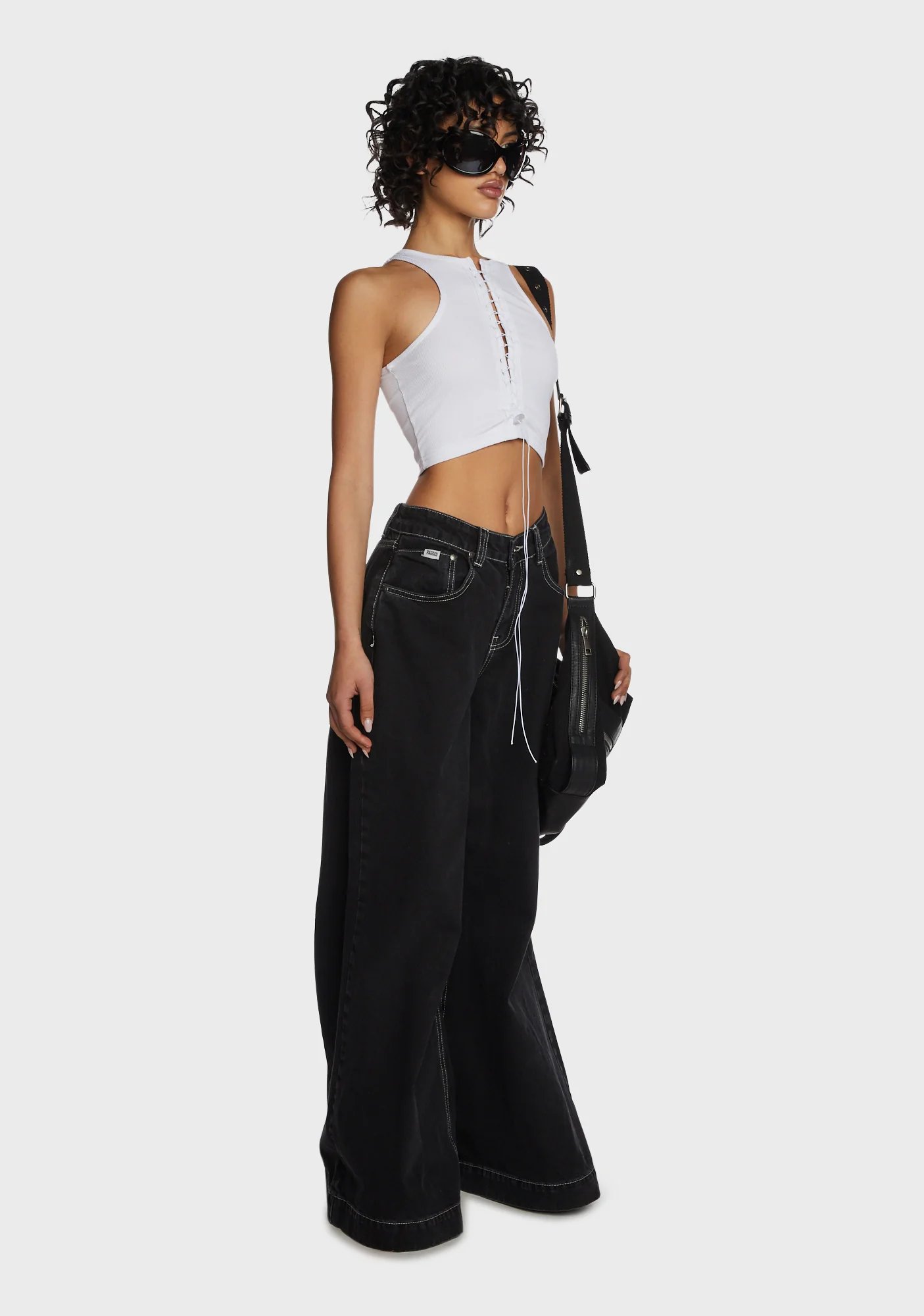 Street Aura Crop Top - White - Image 3