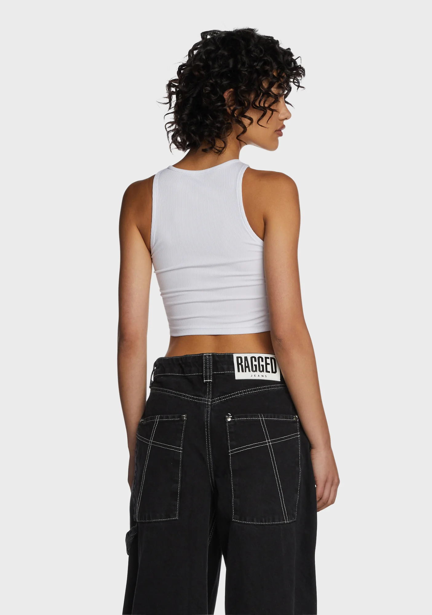 Street Aura Crop Top - White - Image 4