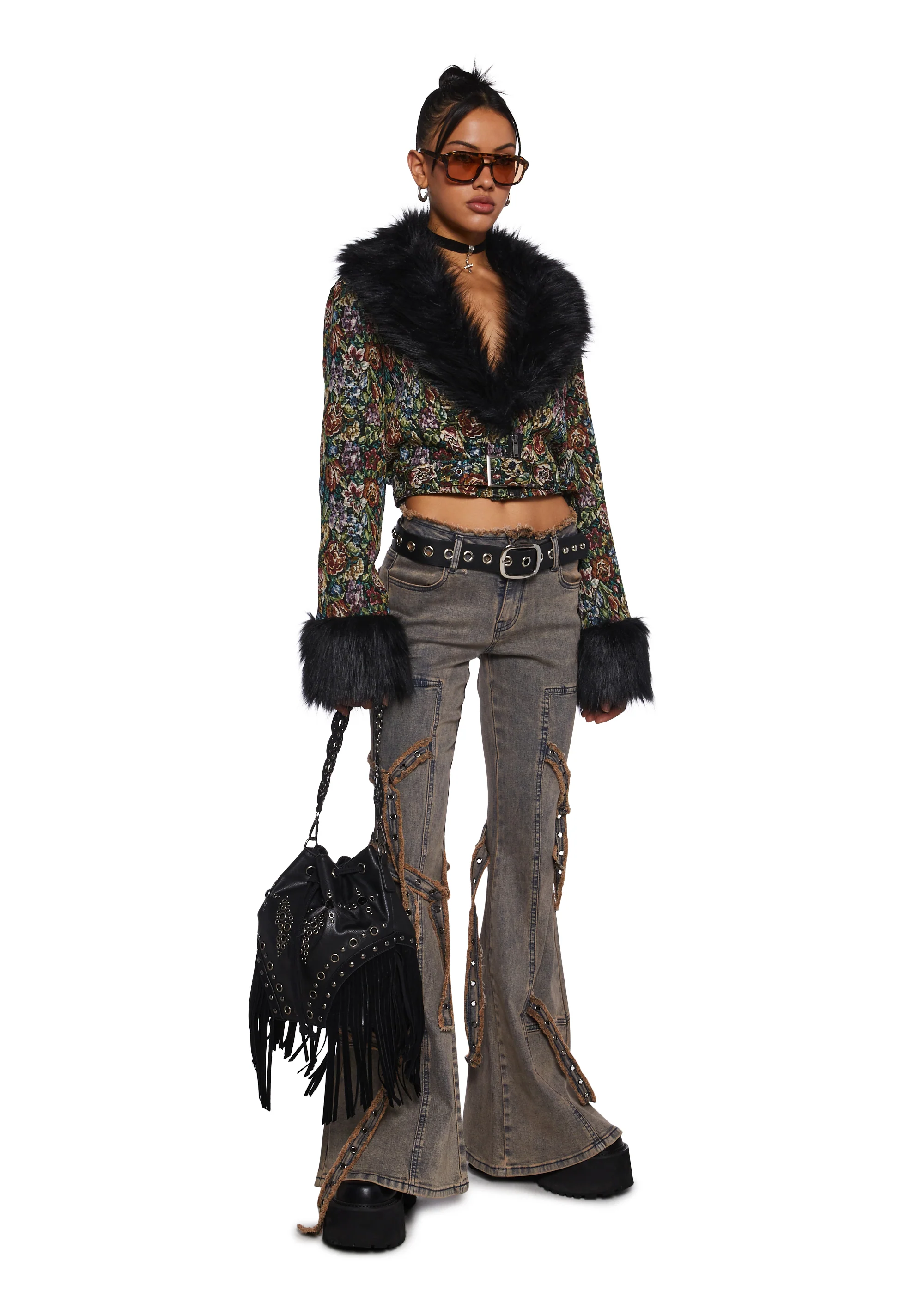 Street Takeover Bondage Denim Pants - Image 2