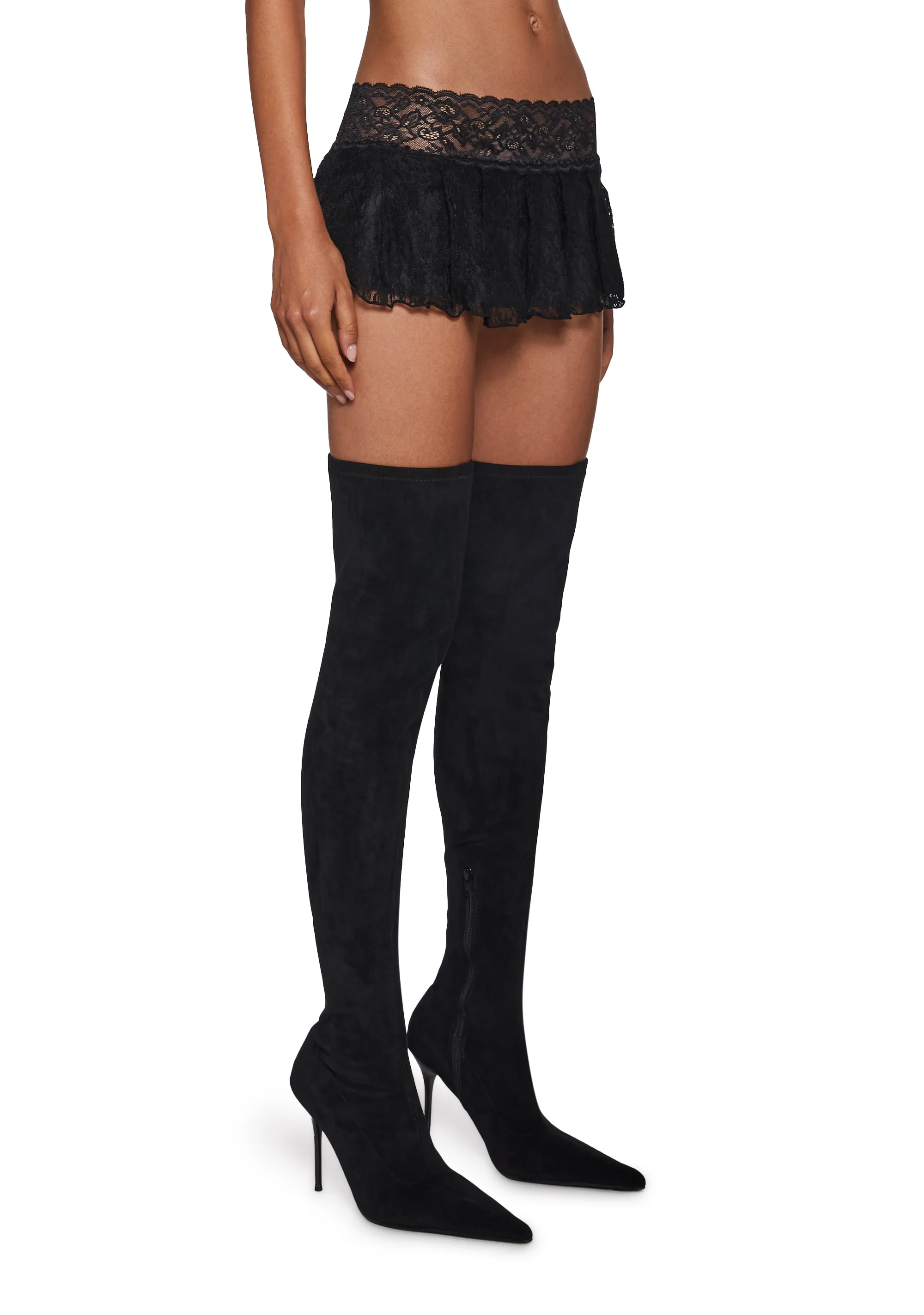 Fierce Flirt Lace Skirt - Black - Image 3
