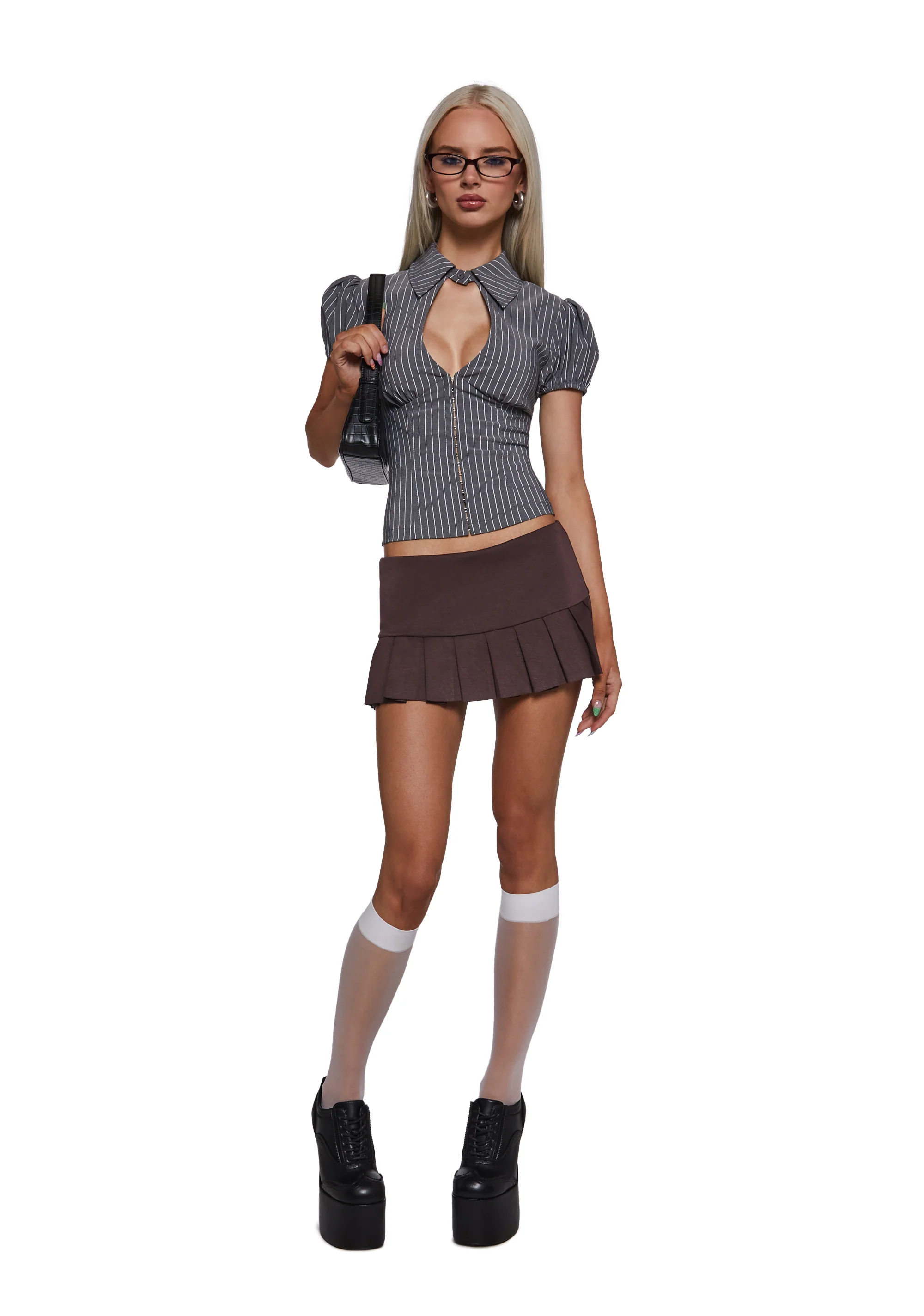 Absolute Trend Poplin Blouse - Gray - Image 2