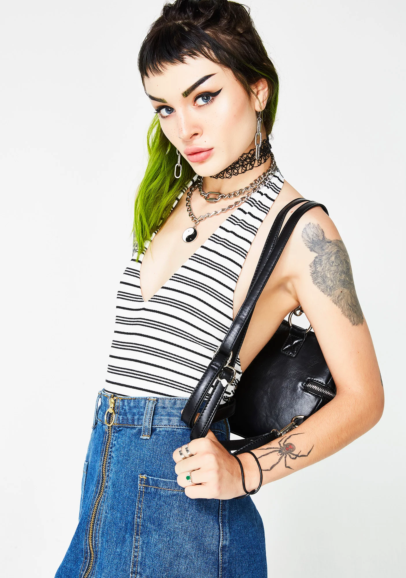 Strike Out Stripe Bodysuit - Image 2