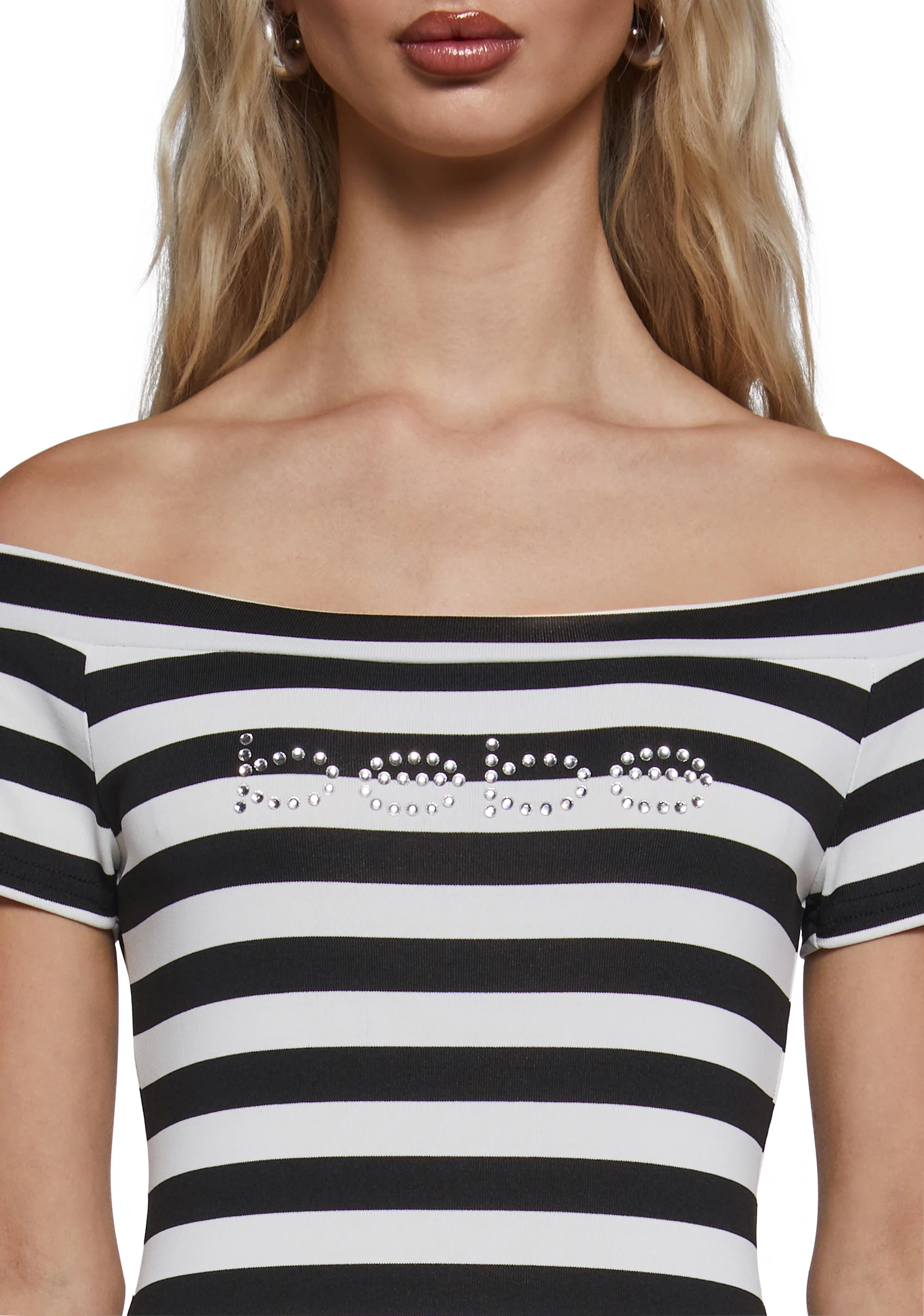Off The Shoulder Striped Top - Image 3