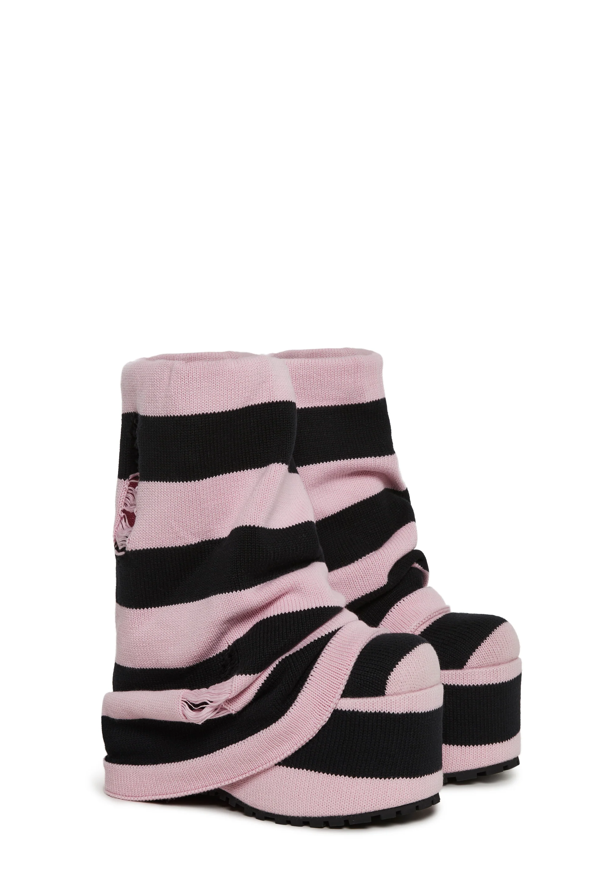 Snuggle Lifestyle Platform Boots - Striped - Image 3