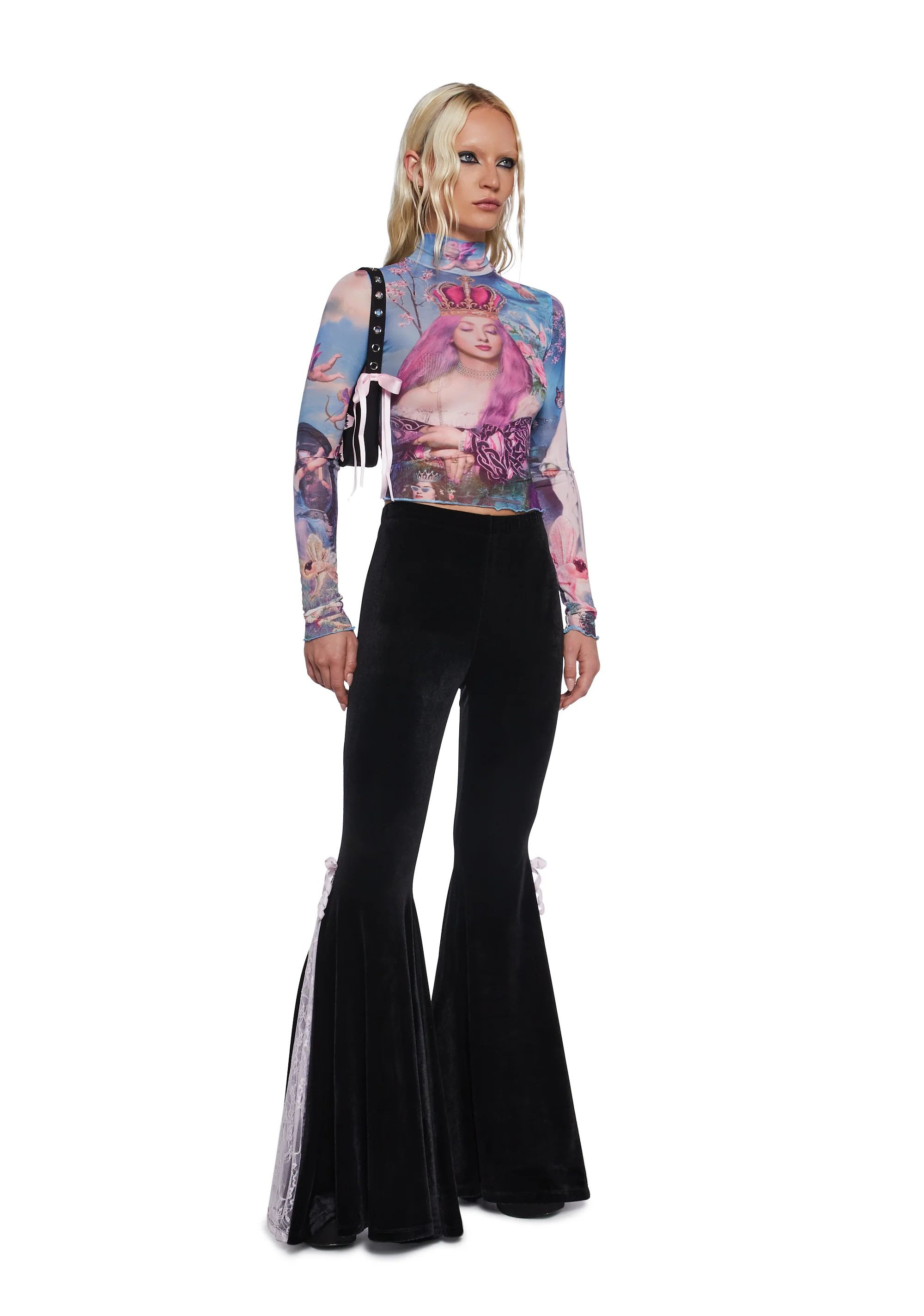 Stroke Of Midnight Velvet Flares - Image 4