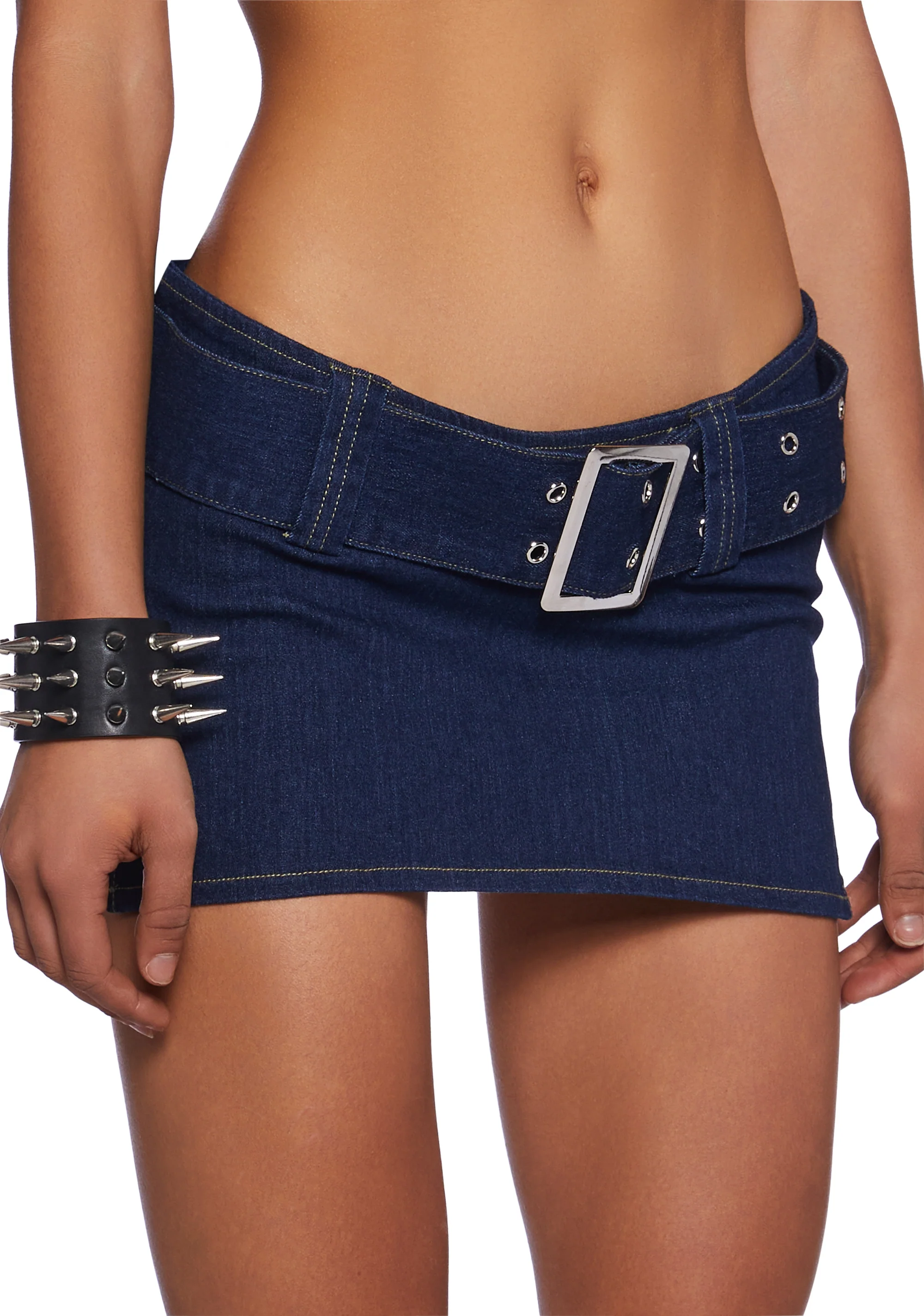 Strutting Hallways Denim Mini Skirt - Image 5