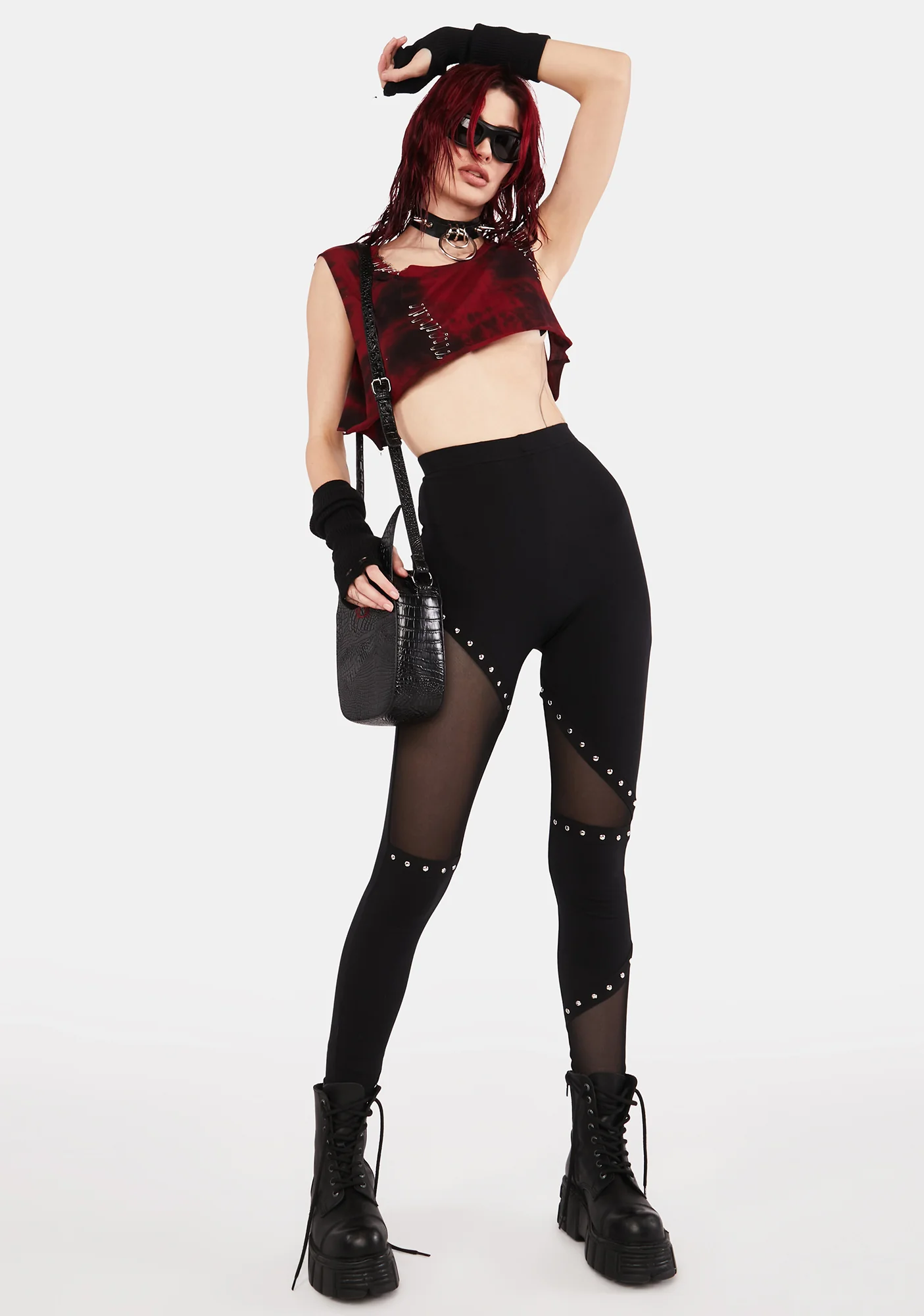 Studded Black Leggings - Image 2