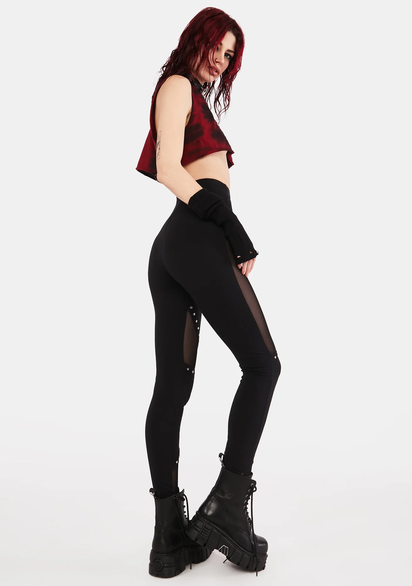 Studded Black Leggings - Image 4