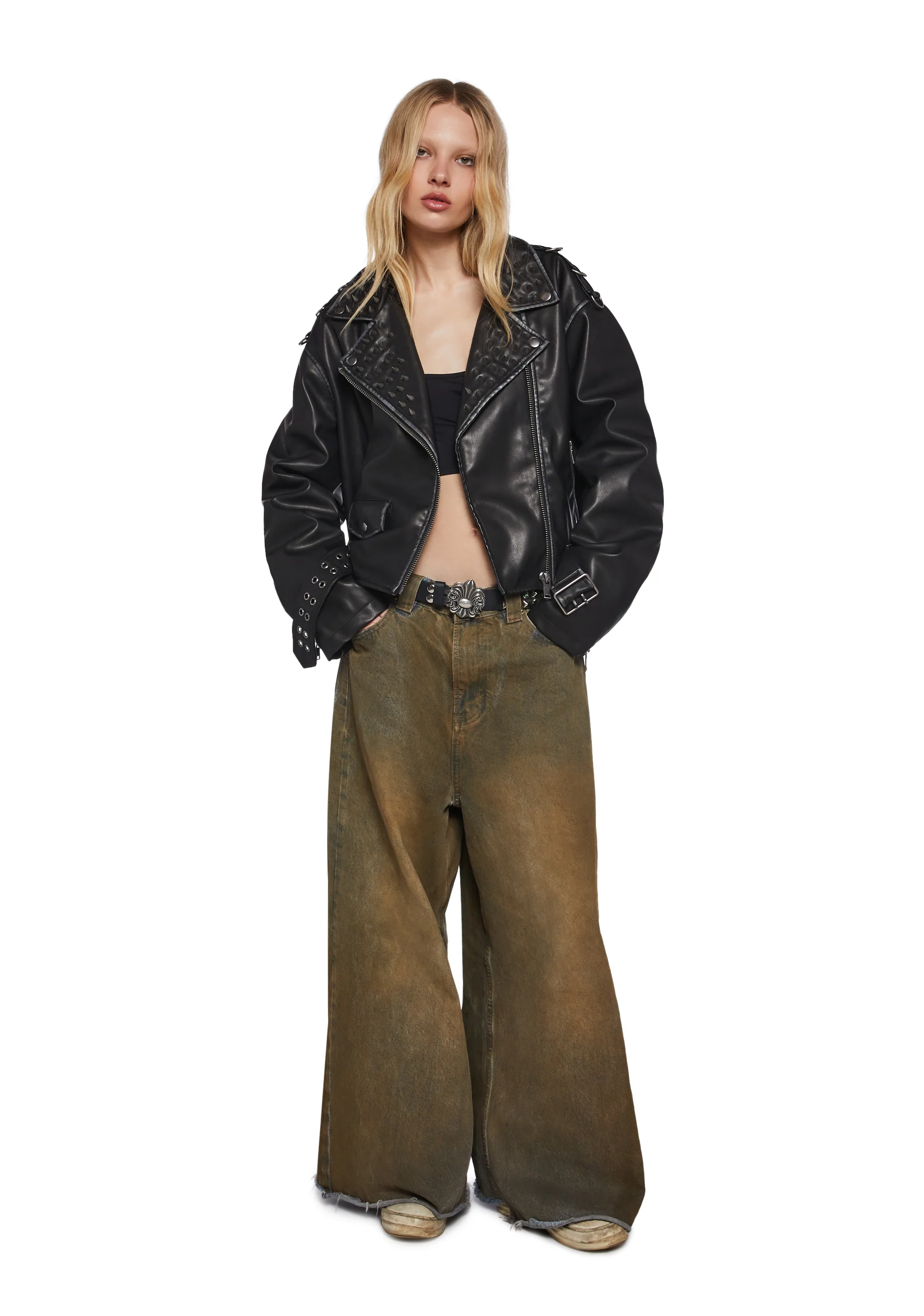 Decibel Love Studded Moto Jacket - Image 2