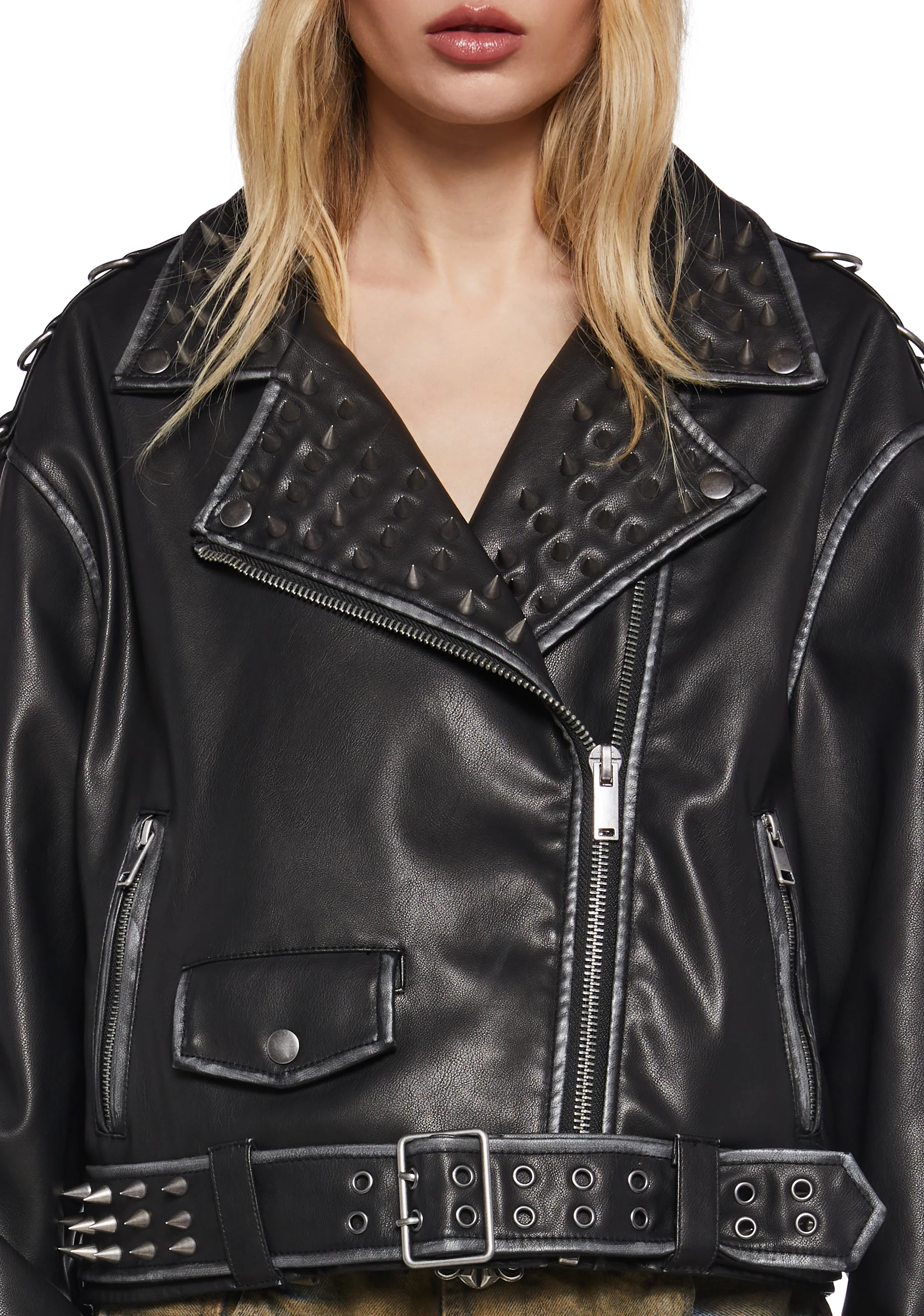 Decibel Love Studded Moto Jacket - Image 6