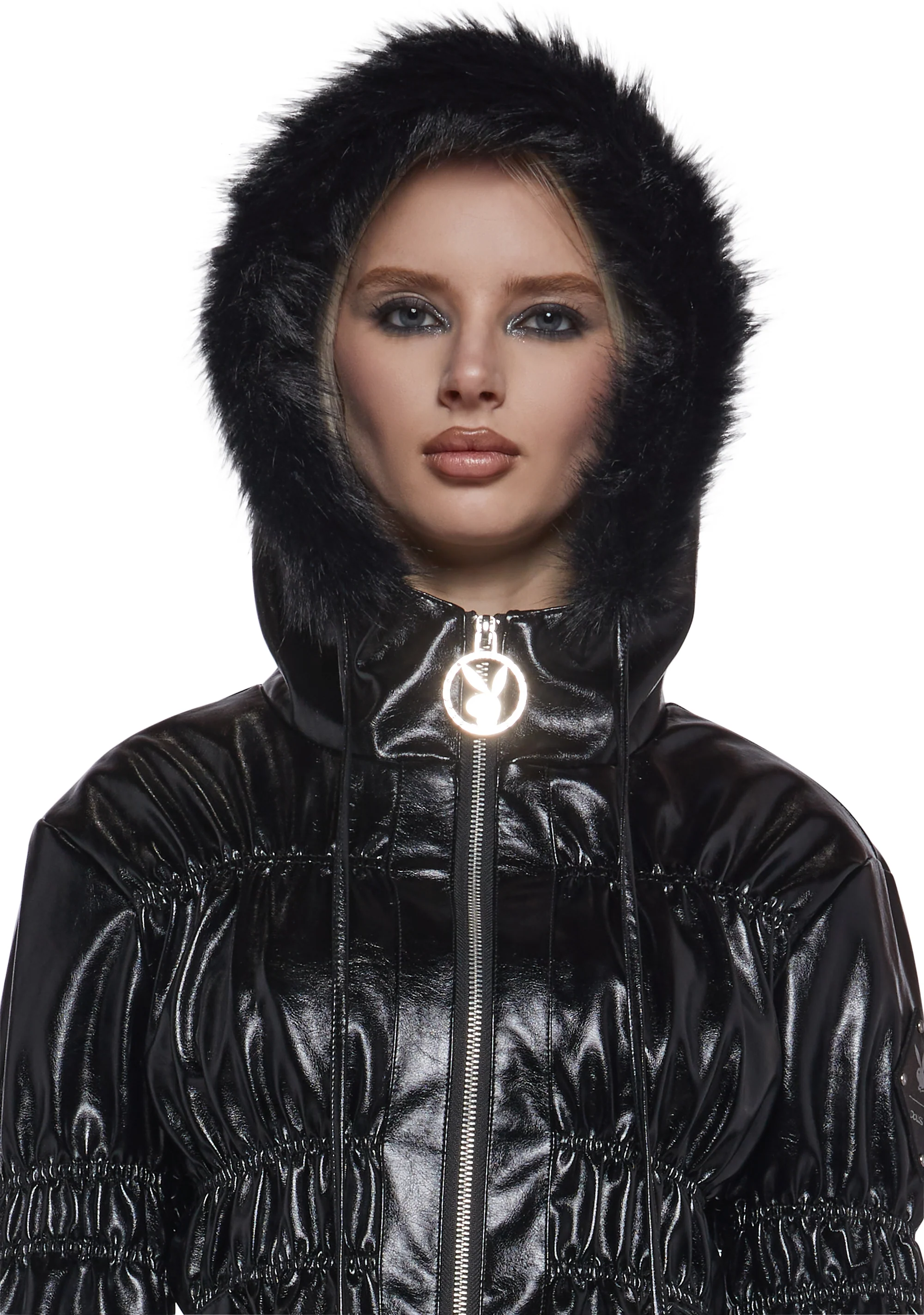 Puffer Jacket With Faux Fur Trim - Image 8