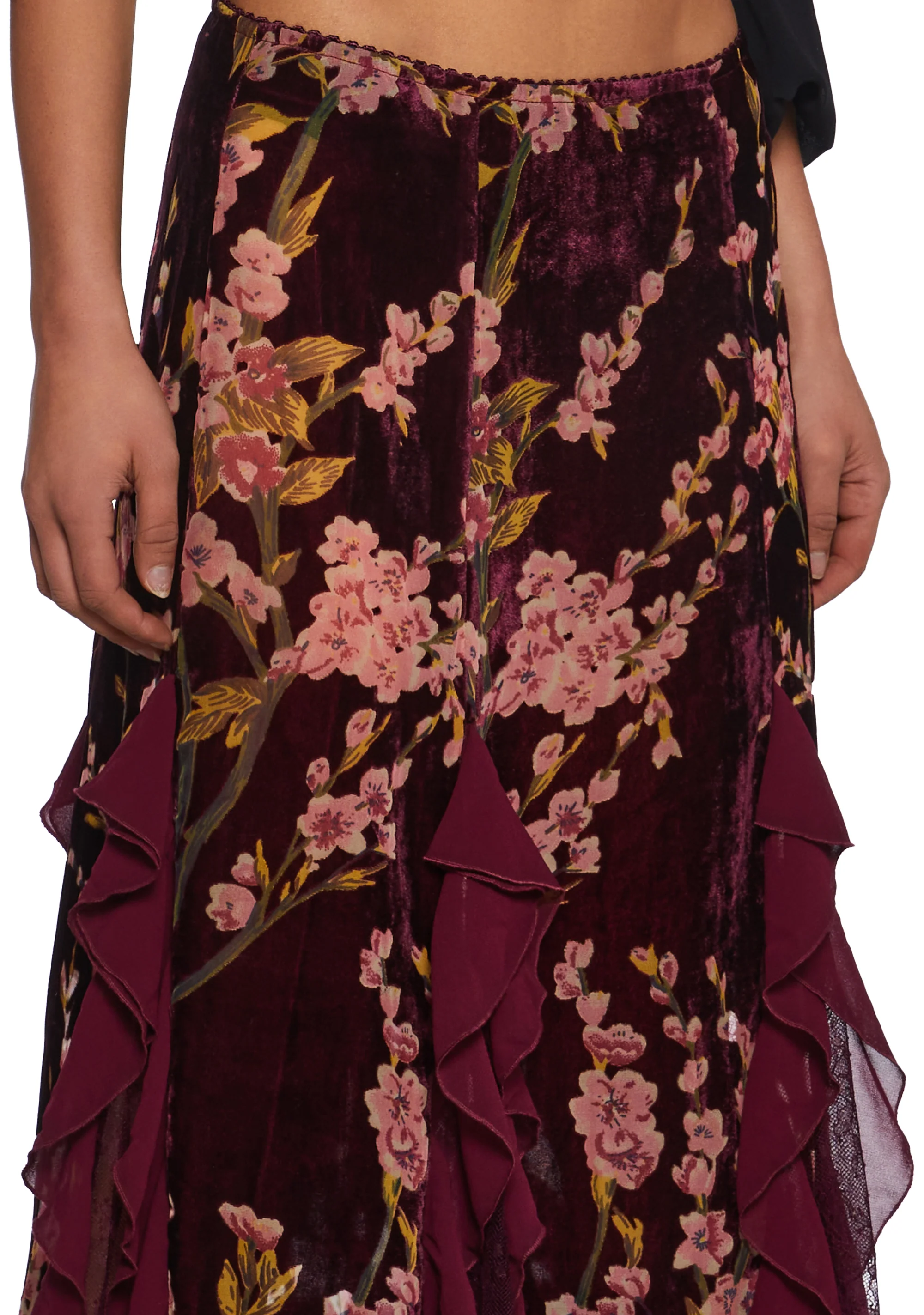 Stumbled On Sublime Maxi Skirt  - Burgundy - Image 2
