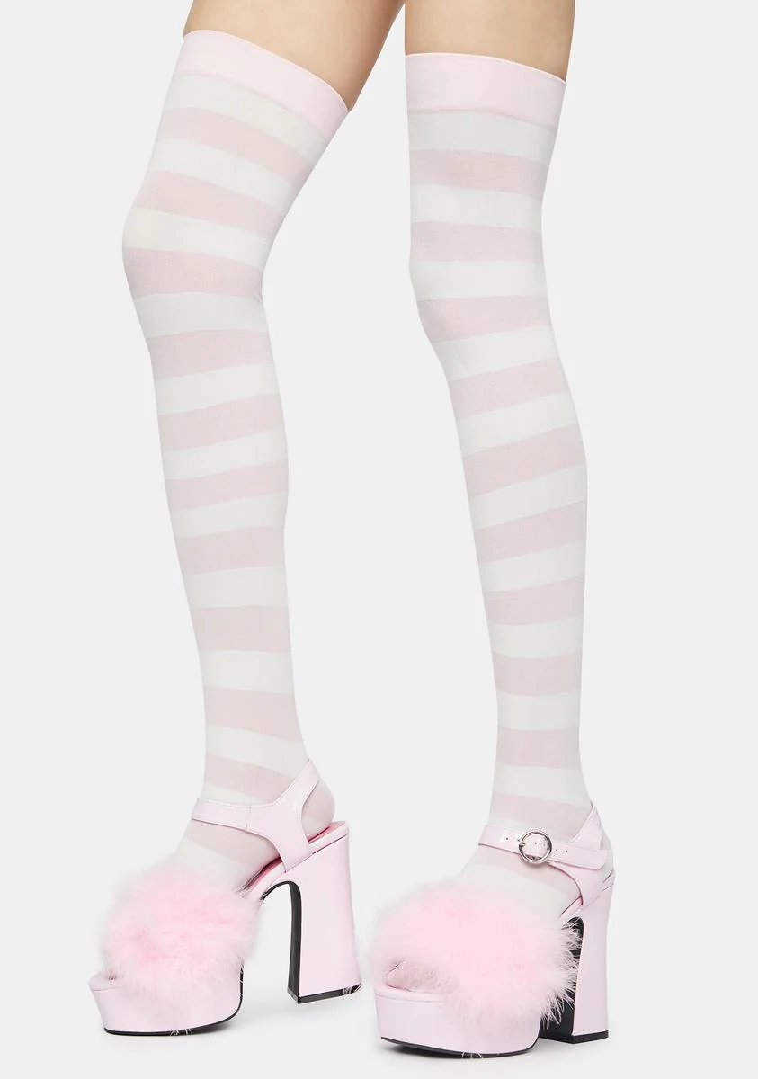Sugar Make U Pay Striped Thigh Highs - Image 2