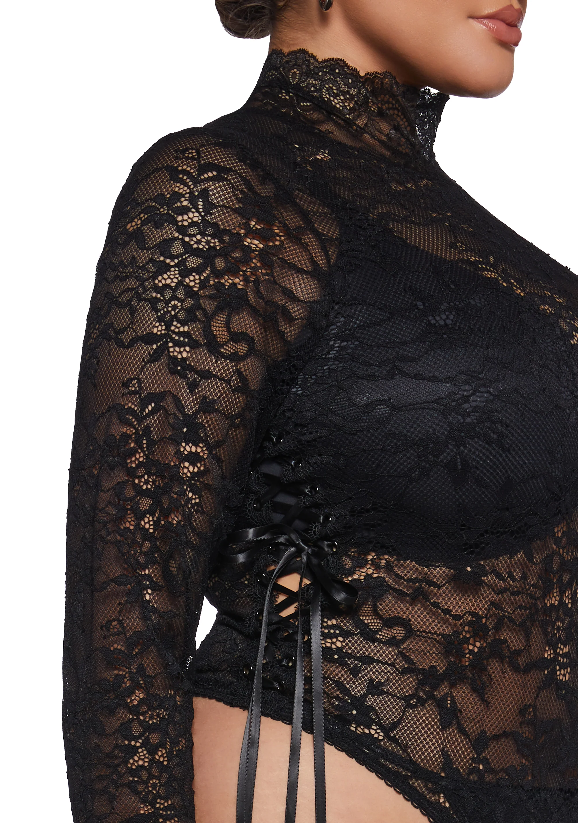 Sultry Provocations Lace Bodysuit - Image 12