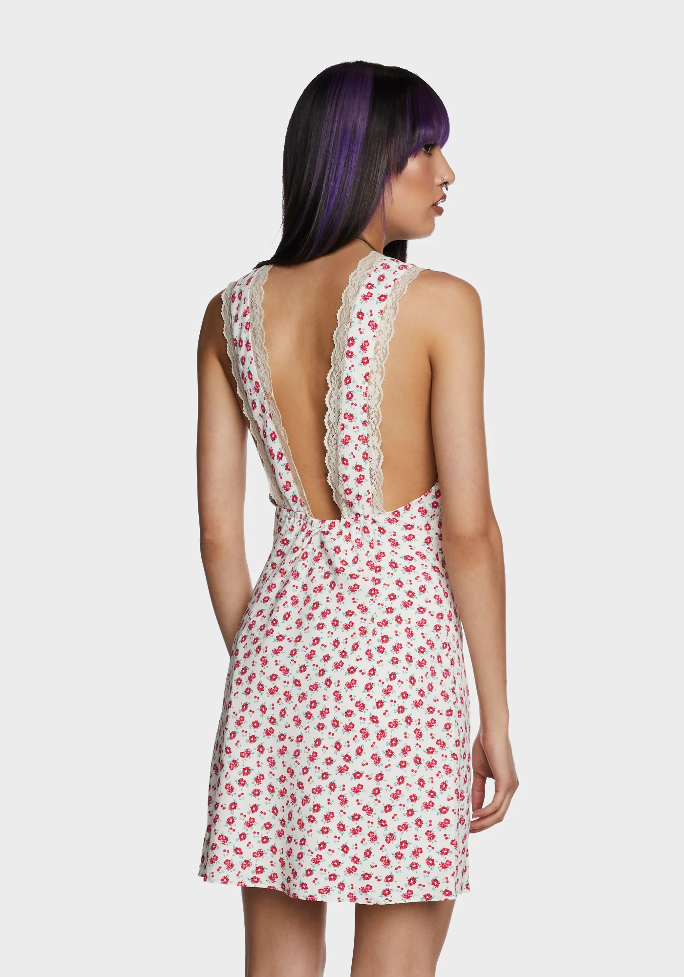 Sunlit Moments Mini Dress - White - Image 4