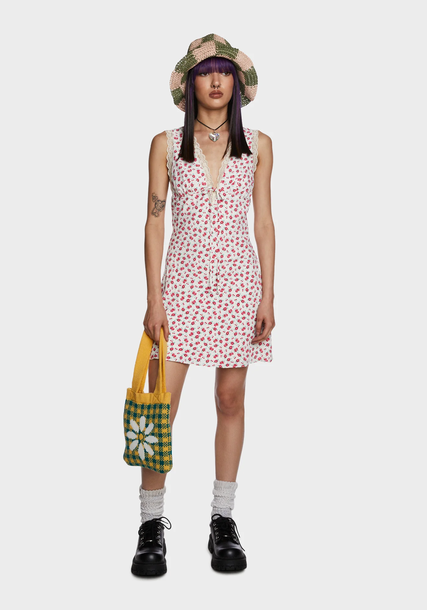 Sunlit Moments Mini Dress - White - Image 5