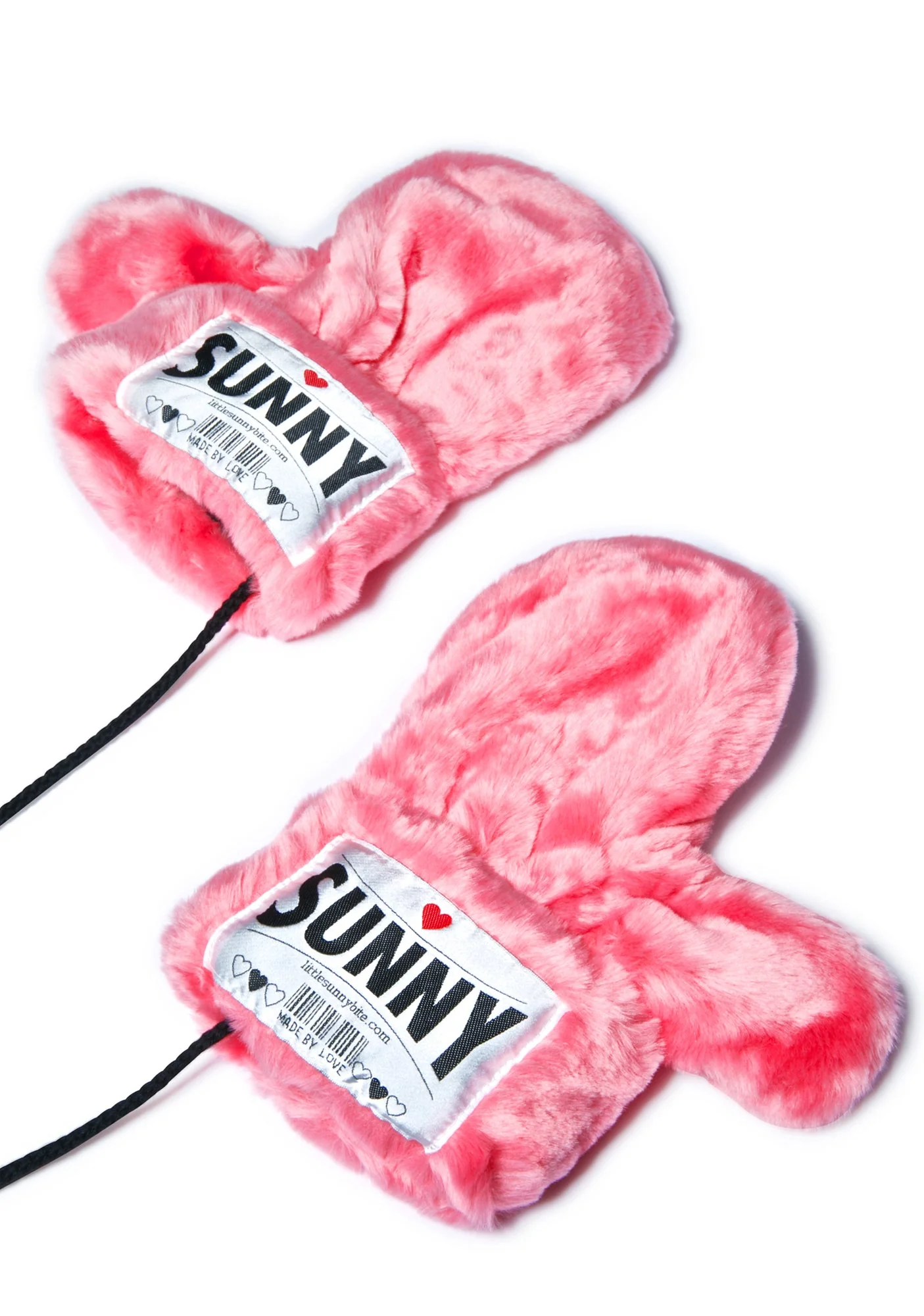 Sunny Faux Fur Gloves - Pink - Image 6