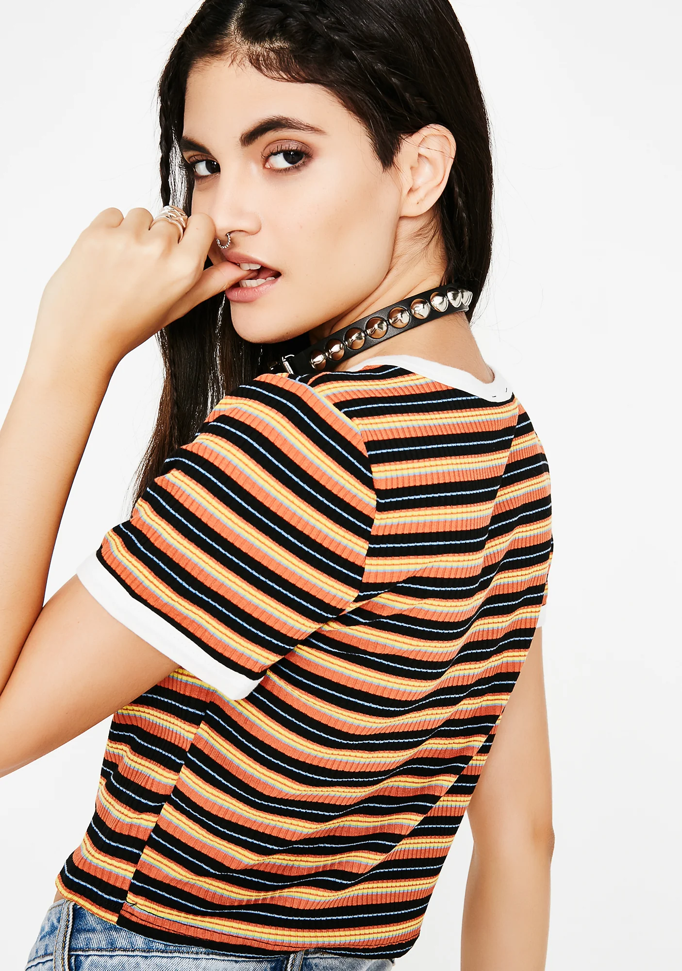 Sunny Side Striped Tee - Image 4