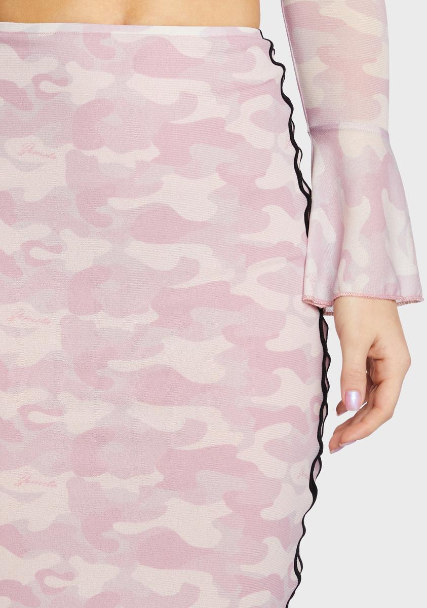 Sunset Camo Midi Skirt - Image 2
