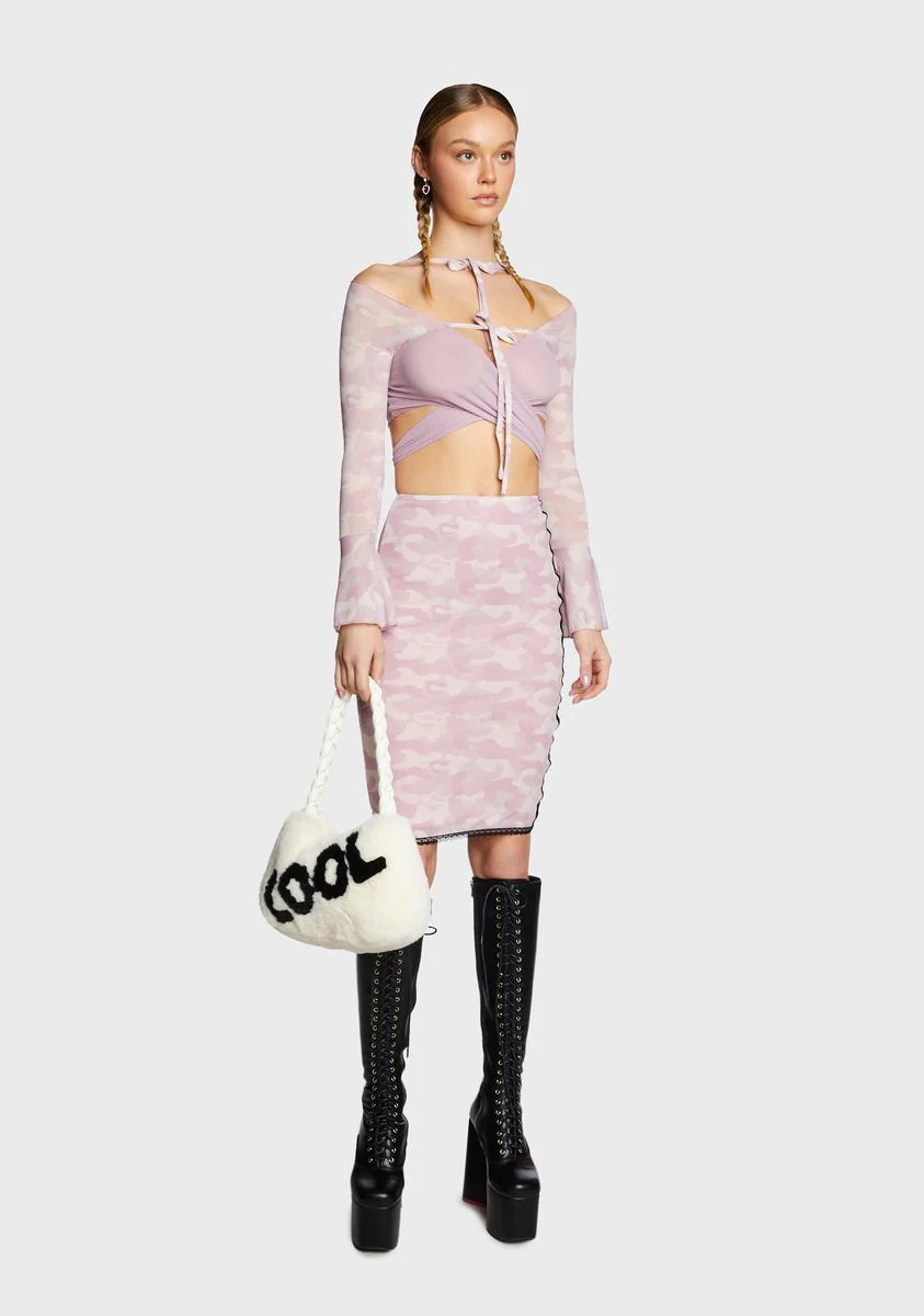 Sunset Camo Midi Skirt - Image 5