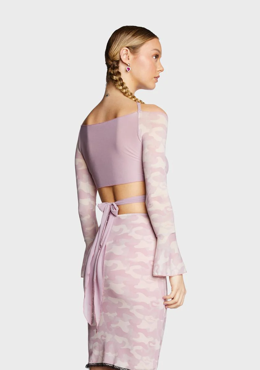 Sunset Camo Wrap Cardigan - Image 4