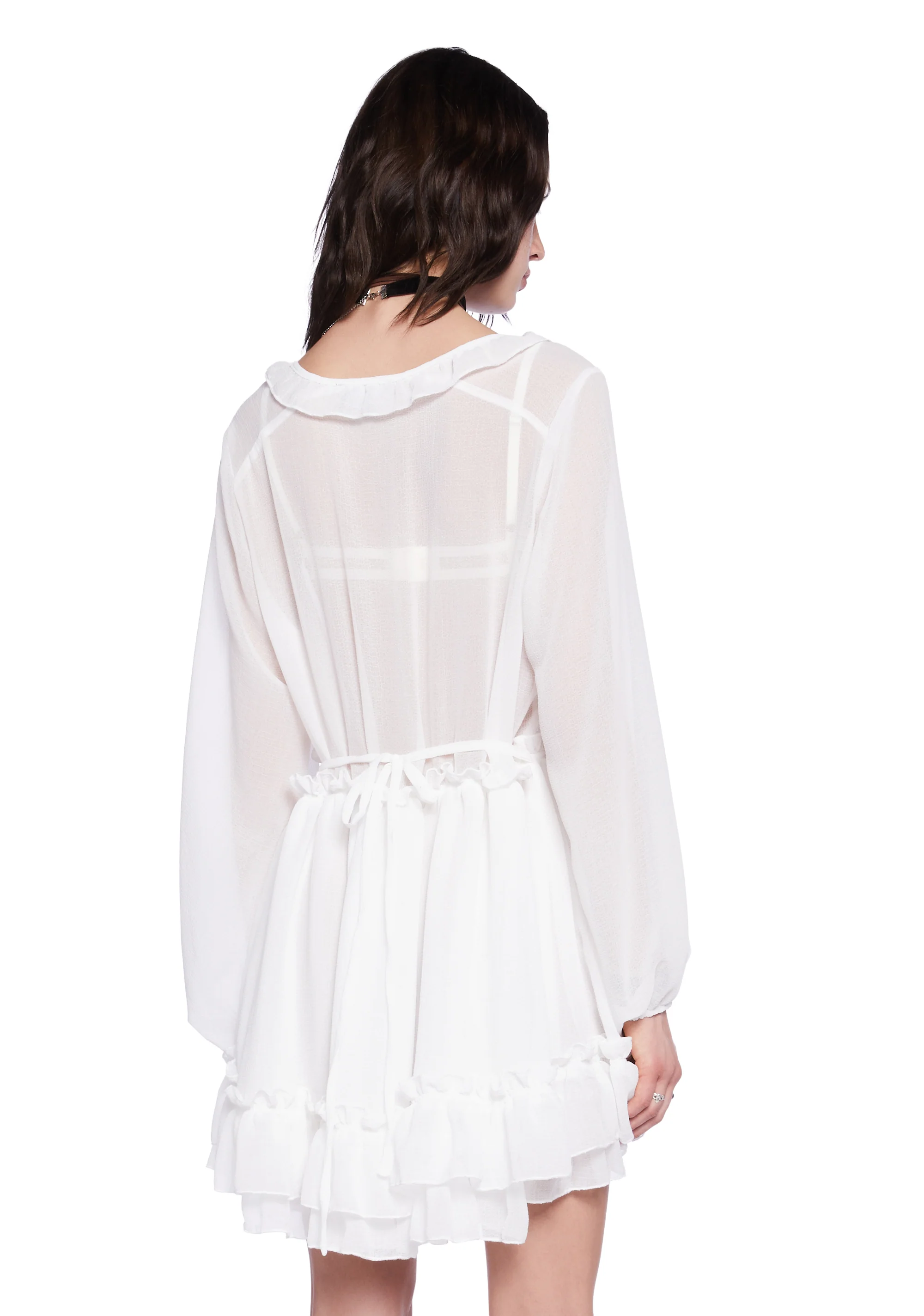 Sunset Chaser Babydoll Dress - Off White - Image 4