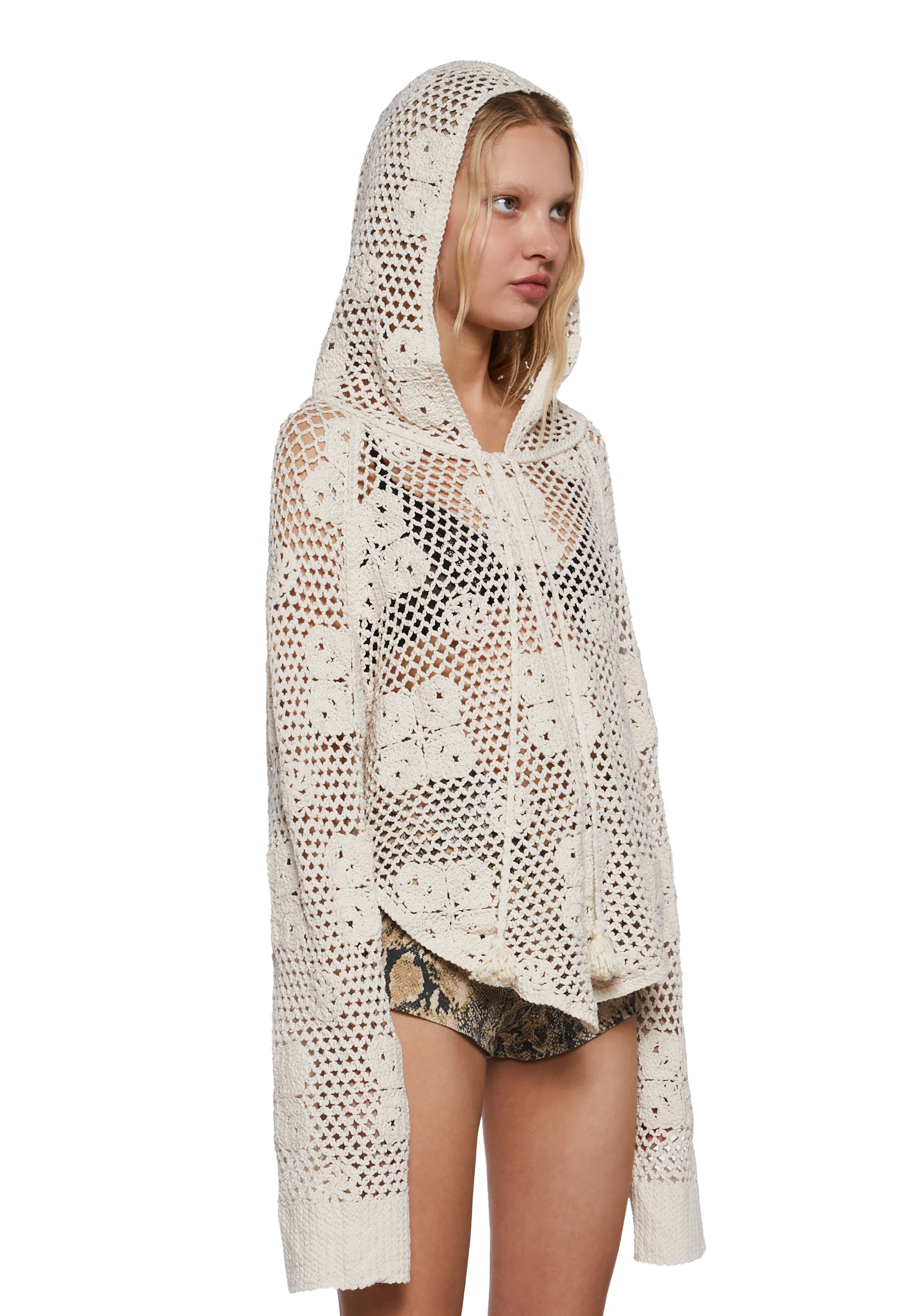 Sunset Fling Crochet Poncho - Image 3