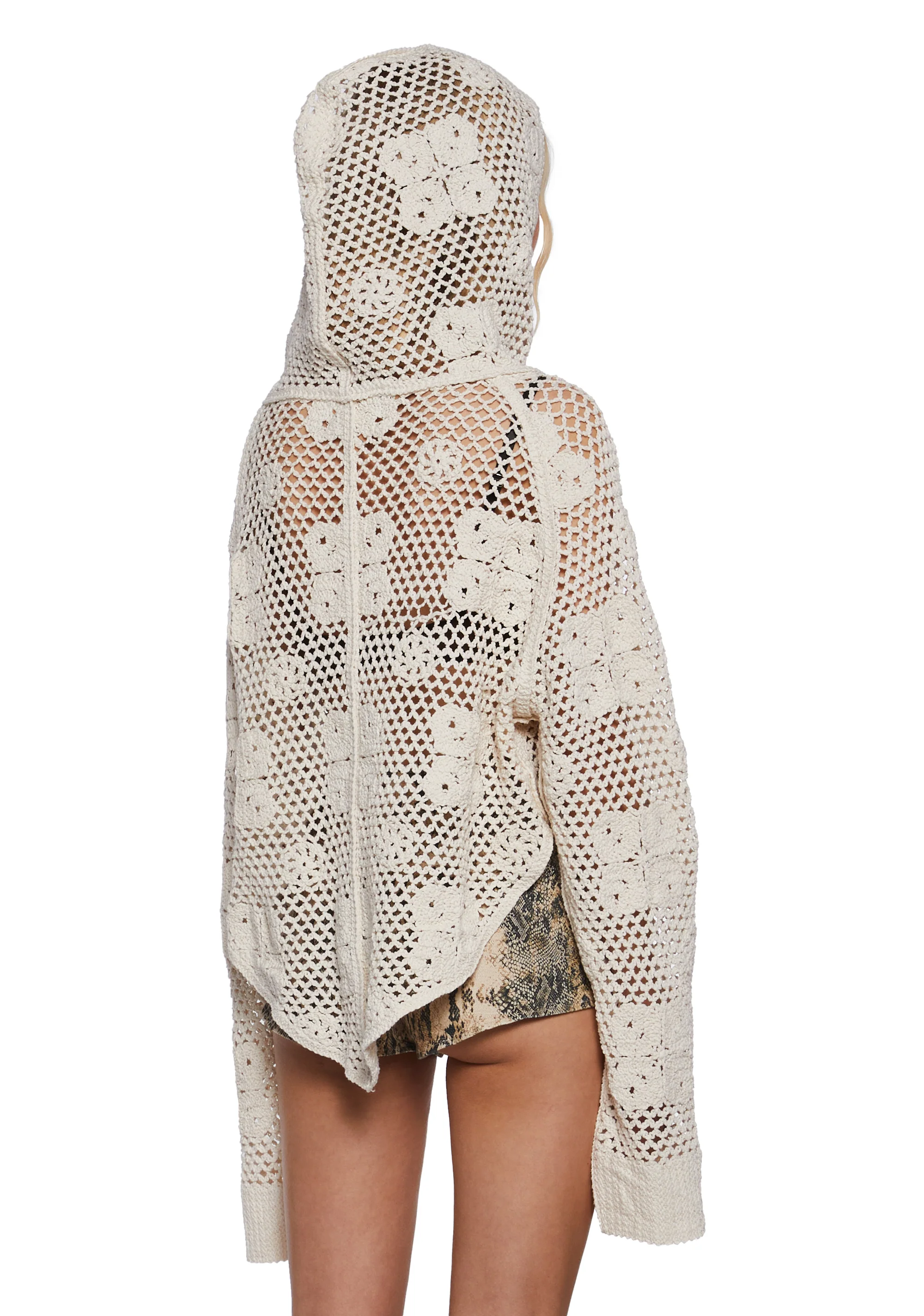 Sunset Fling Crochet Poncho - Image 4