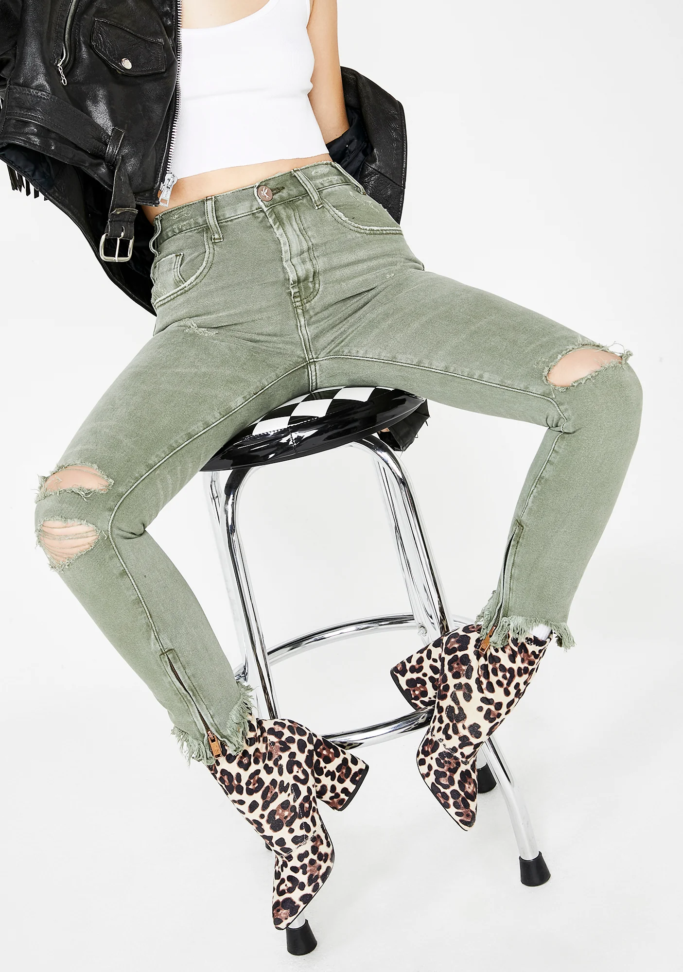 Super Khaki Freebirds High Waist Jeans - Image 2