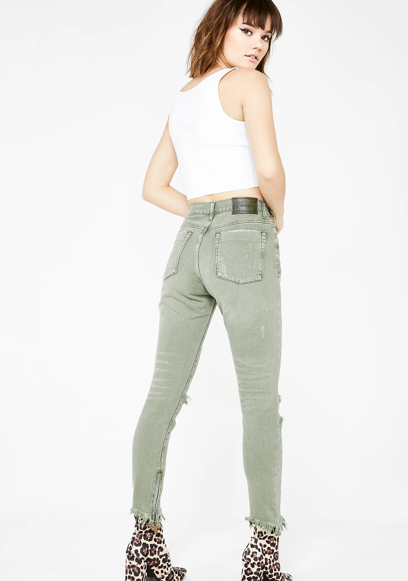 Super Khaki Freebirds High Waist Jeans - Image 4