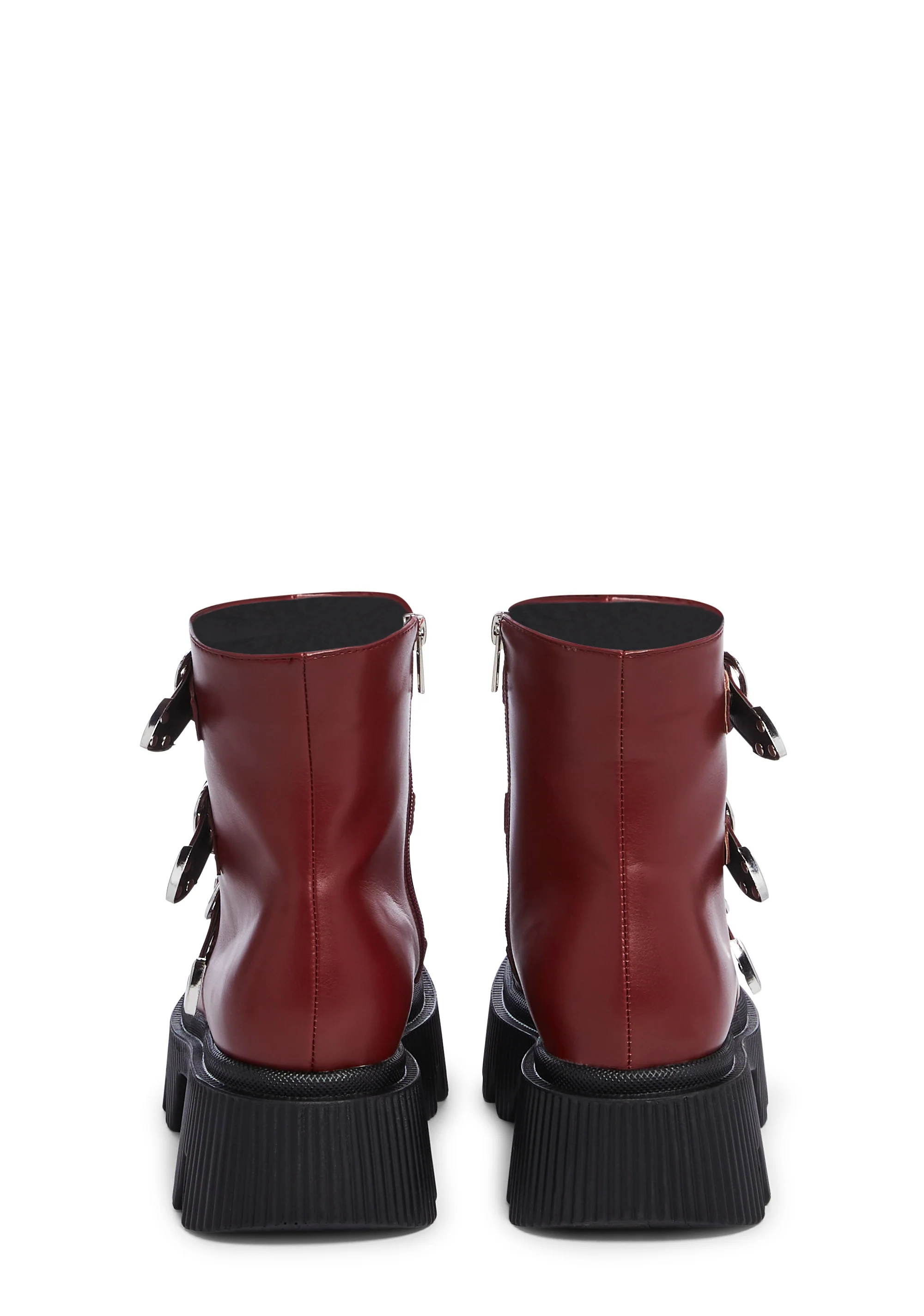 Suppressed Emotions Combat Boots - Red - Image 3