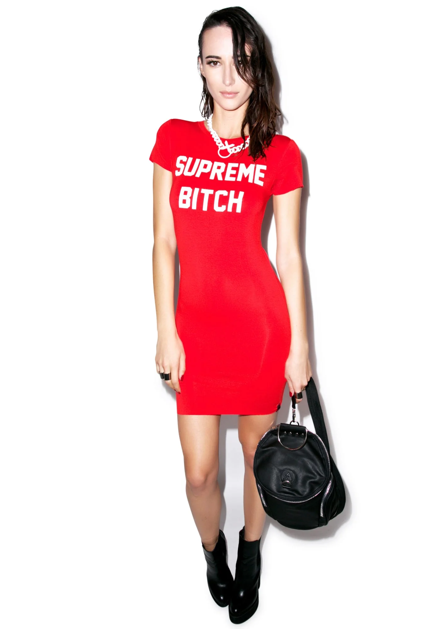 Supreme Bitch T Dress - Black - Image 3