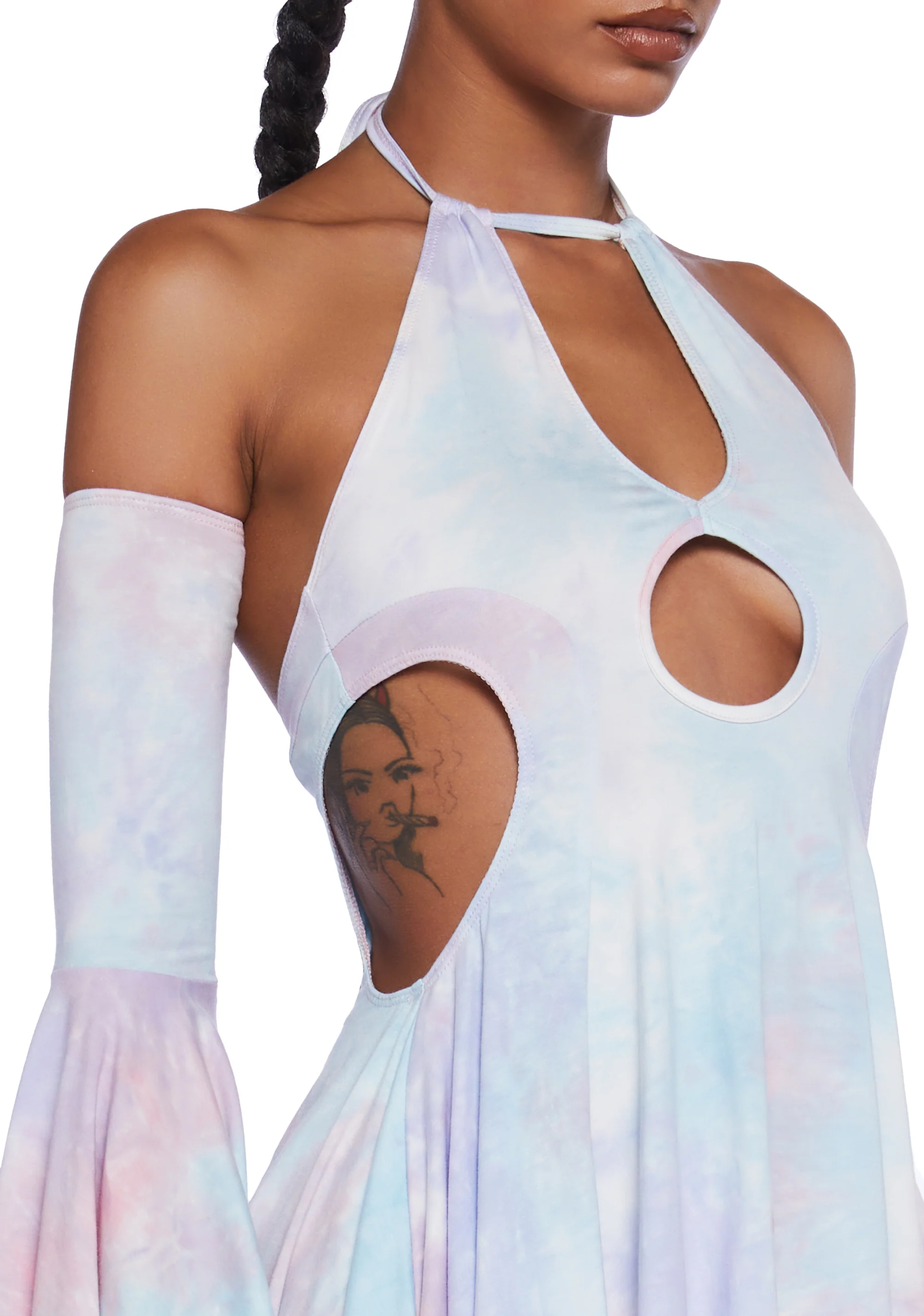 Surreal Mirage Handkerchief Dress - Pink/Purple - Image 5
